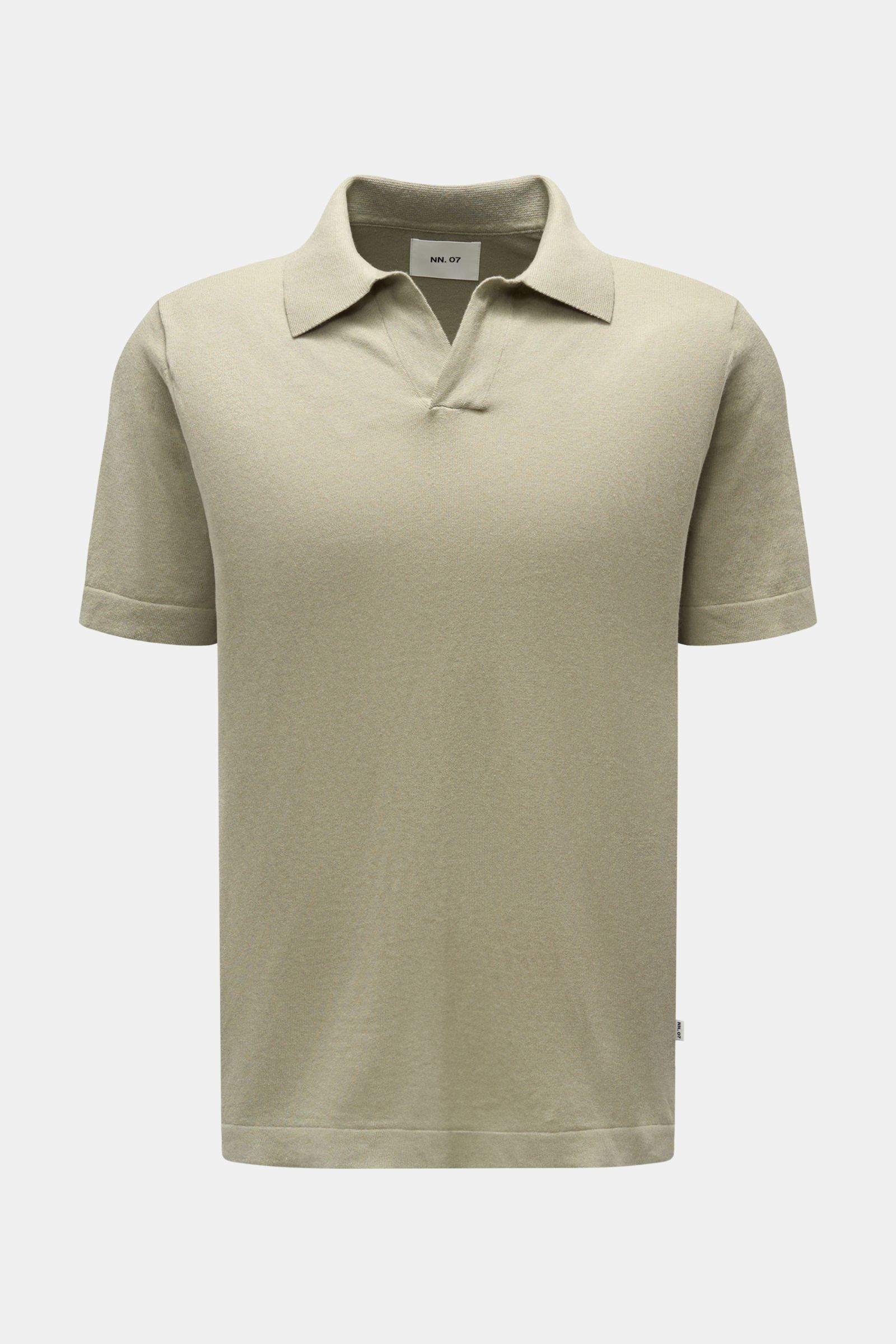 NN.07 Kurzarm-Strickpolo 'Ryan' graugrün