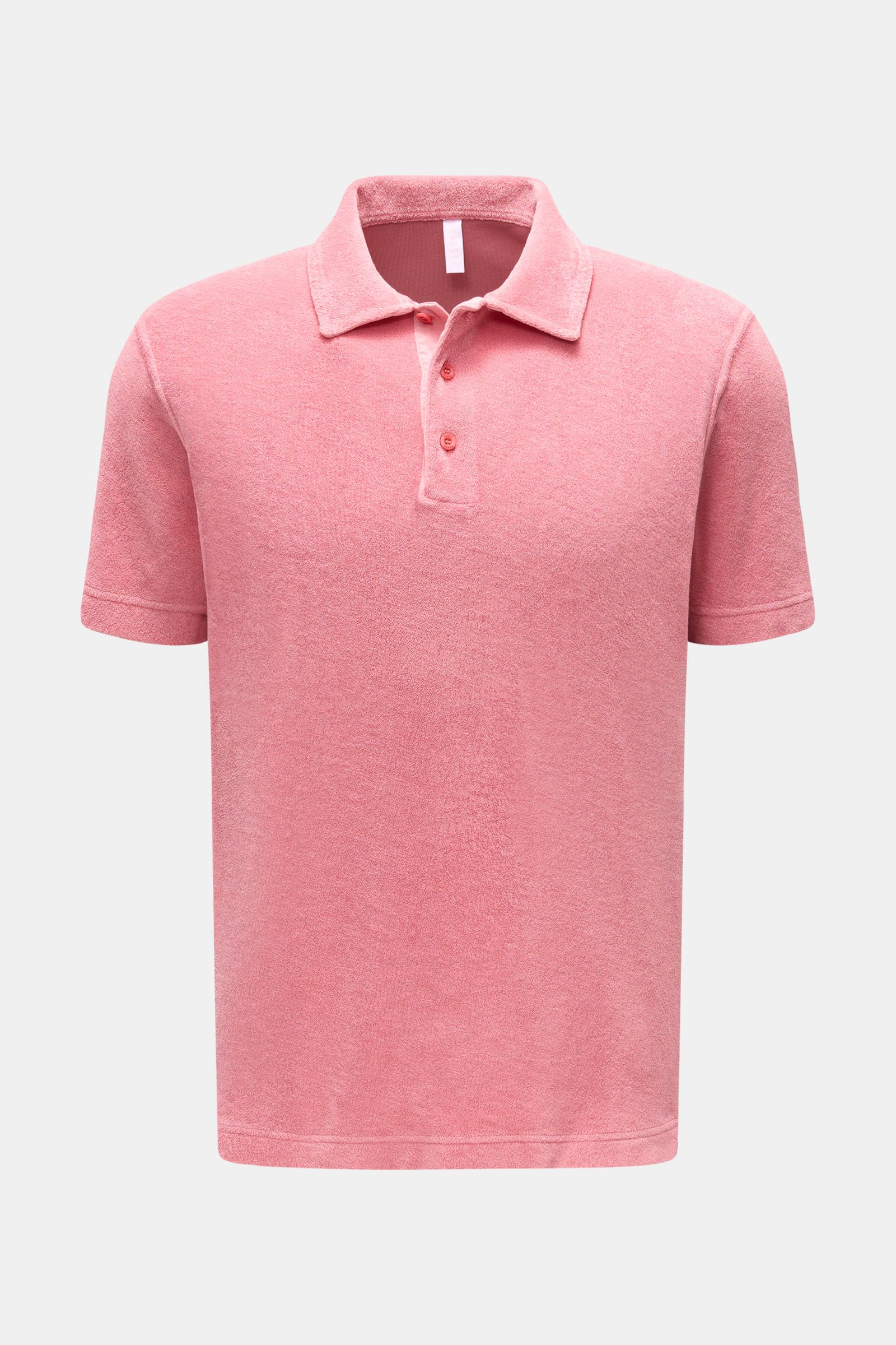 【美品】川口春奈さん着用 H COTTON NYLON CORD POLO 04651/ A TRIP IN A BAG terry polo shirt 'Terry Polo' coral | BRAUN