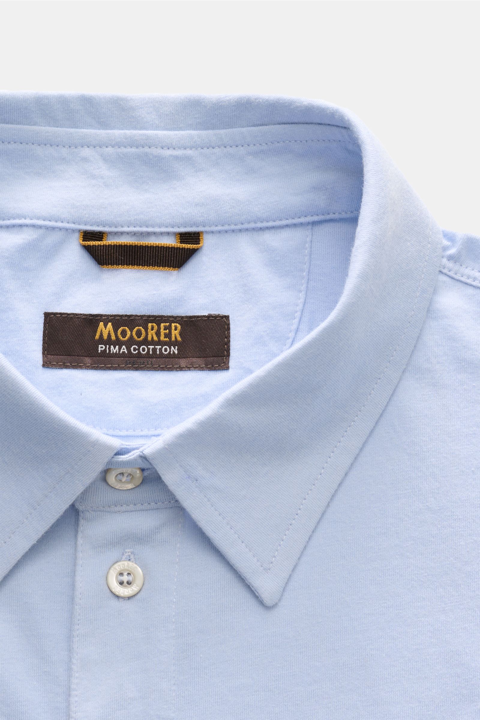 Moorer Jersey-Poloshirt 'Pachino' hellblau