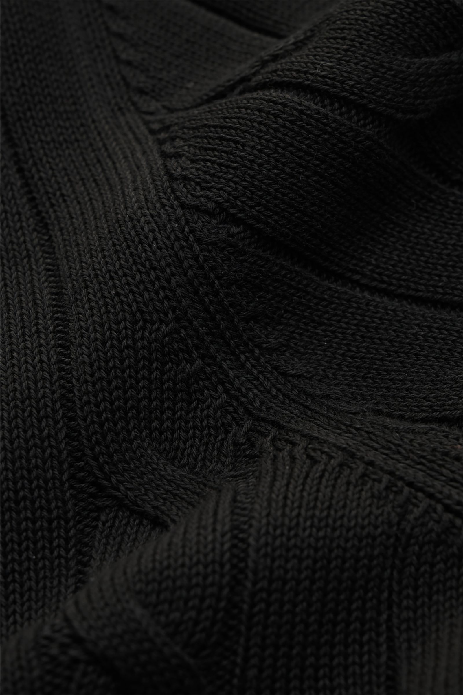 Gran Sasso Kurzarm-Strickpolo schwarz