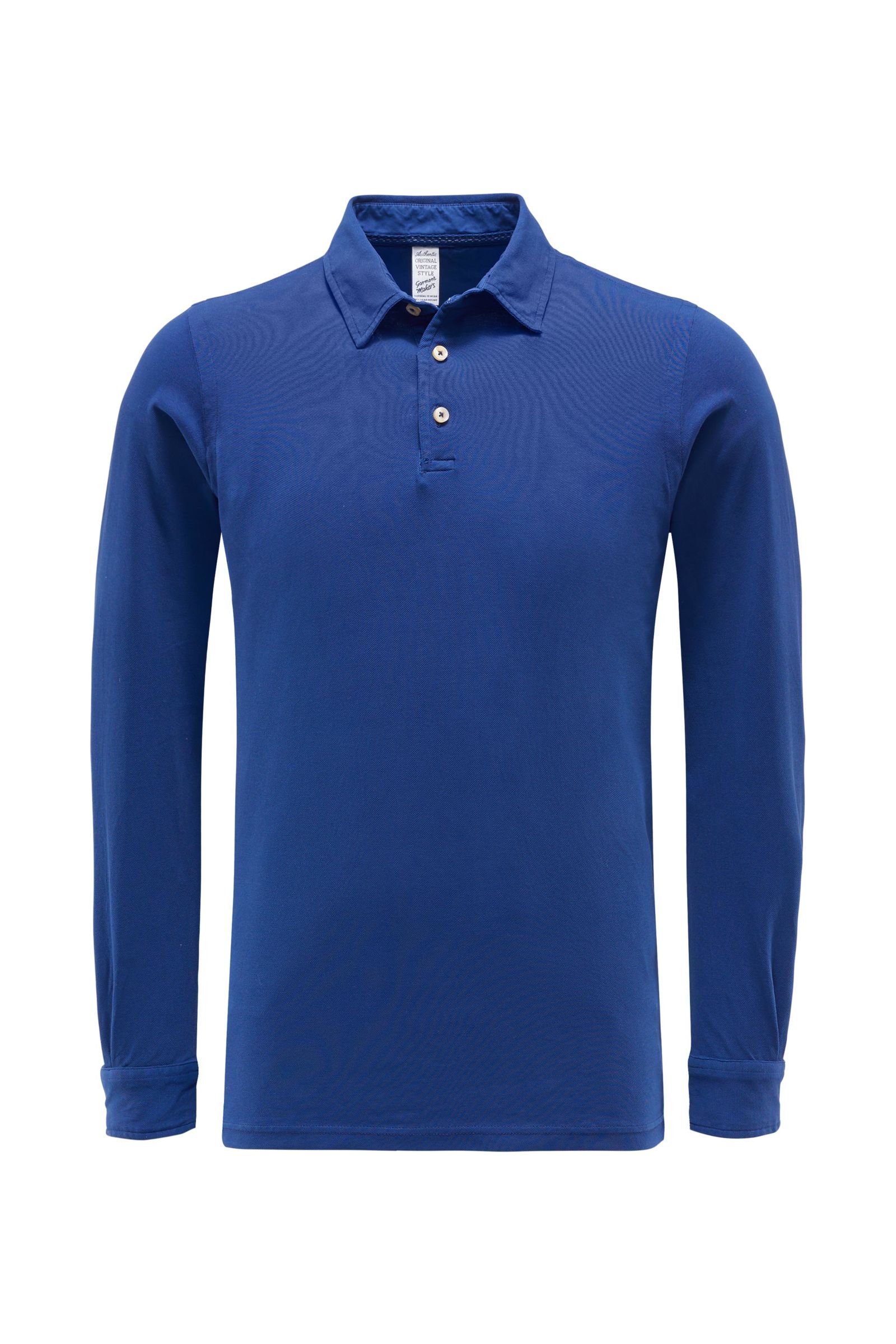 Long sleeve polo shirt 'Pietro' dark blue