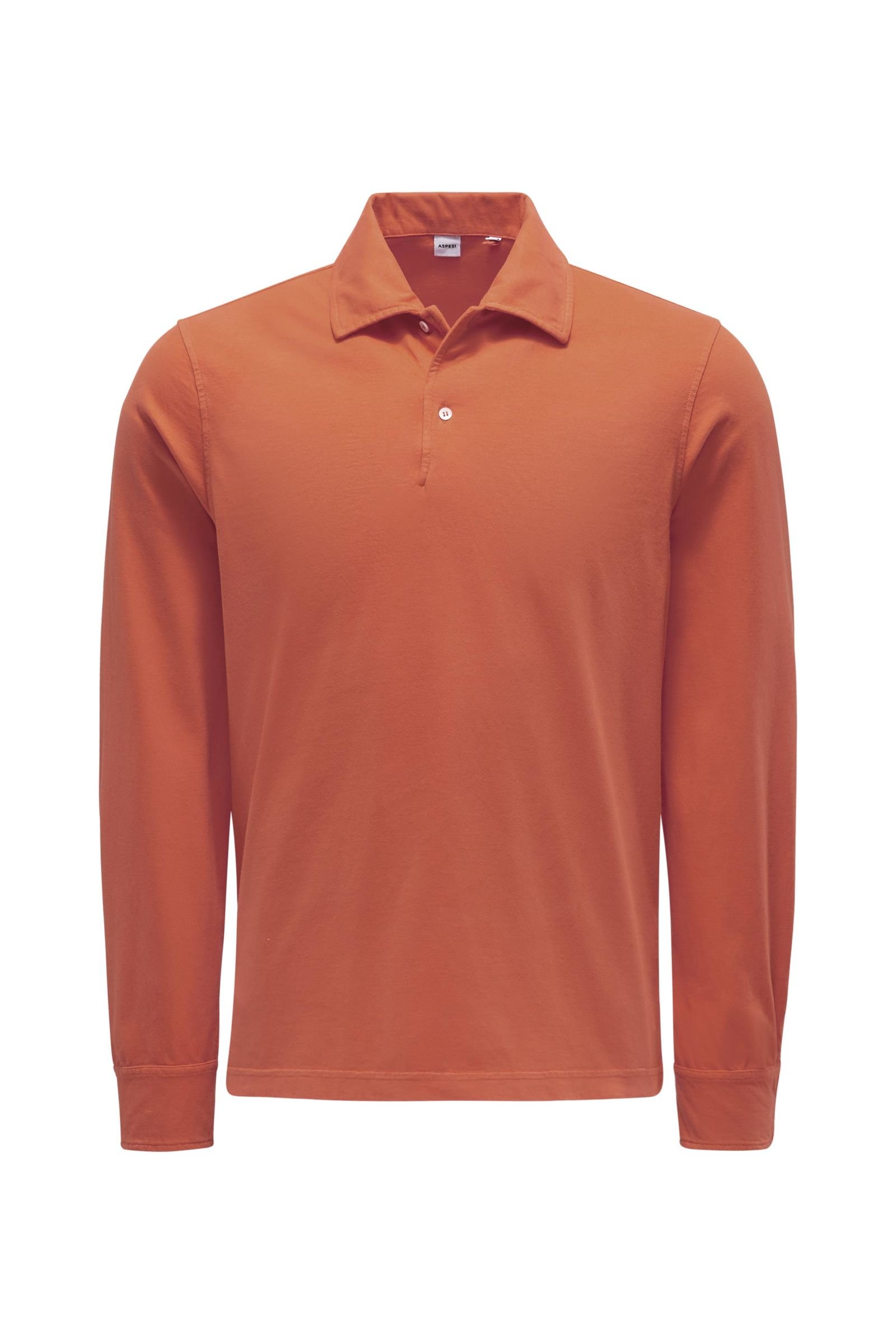 Long sleeve polo shirt orange