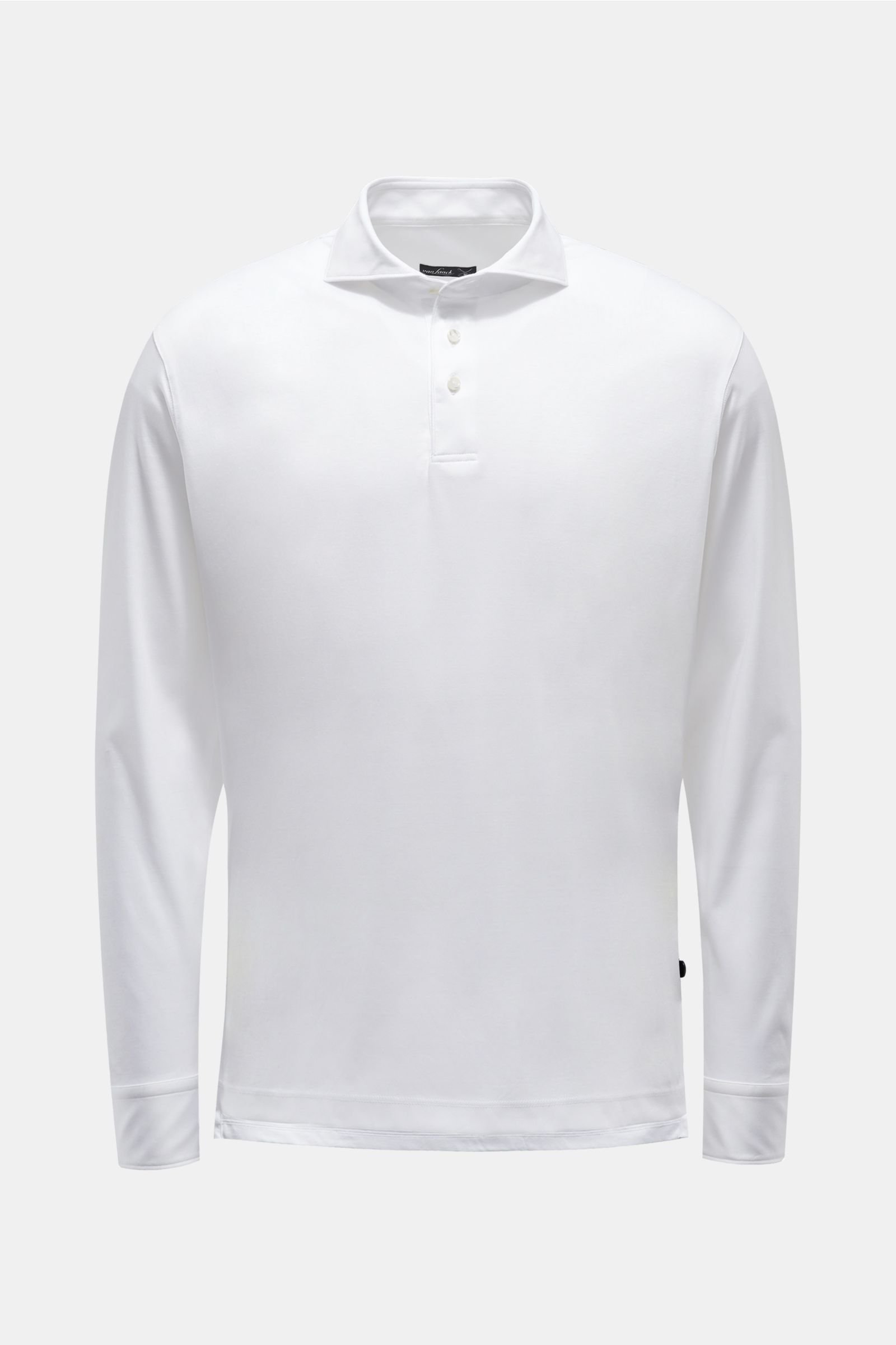Long sleeve polo shirt 'M-Peso-L' white