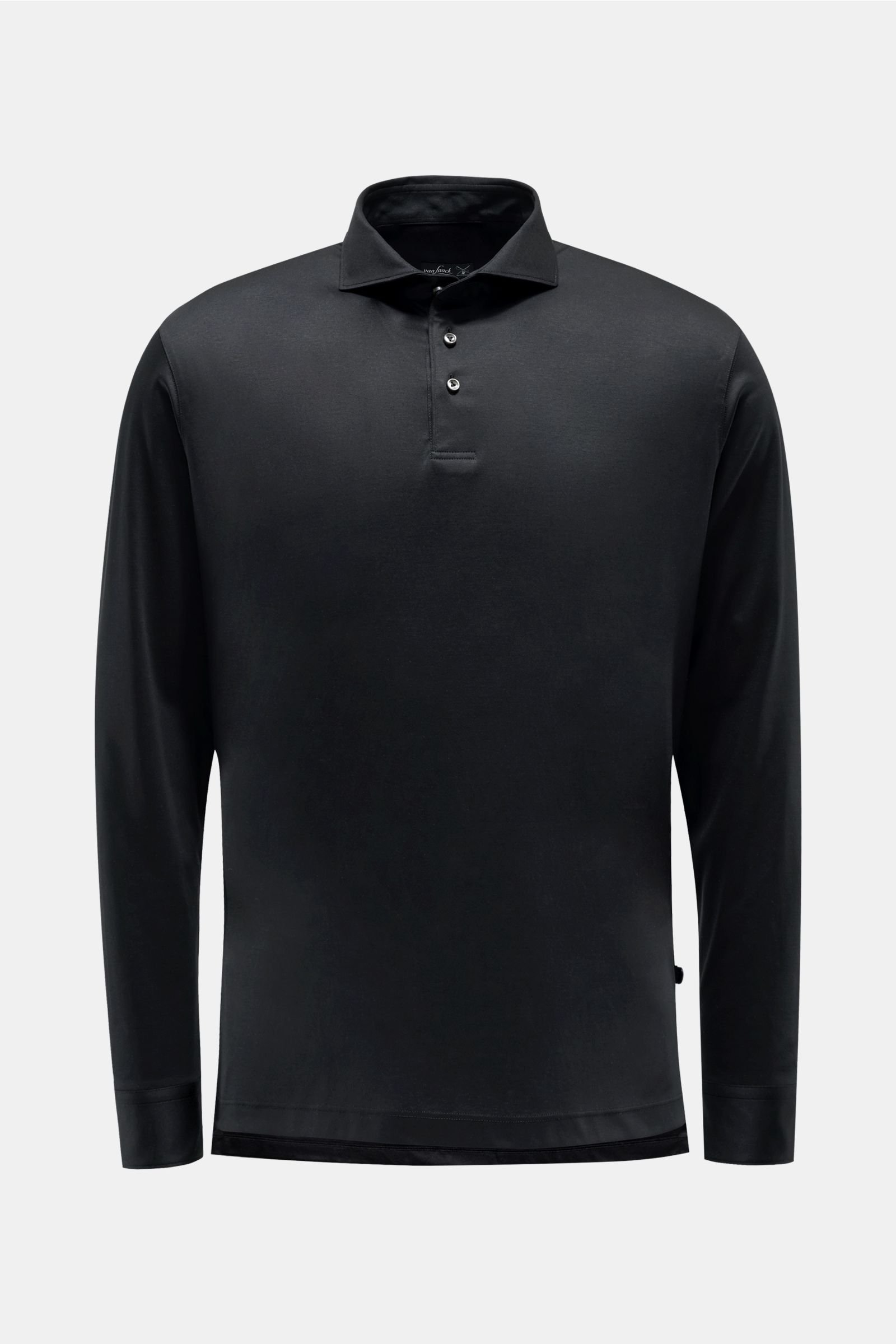 Longsleeve-Poloshirt 'M-Peso-L' schwarz