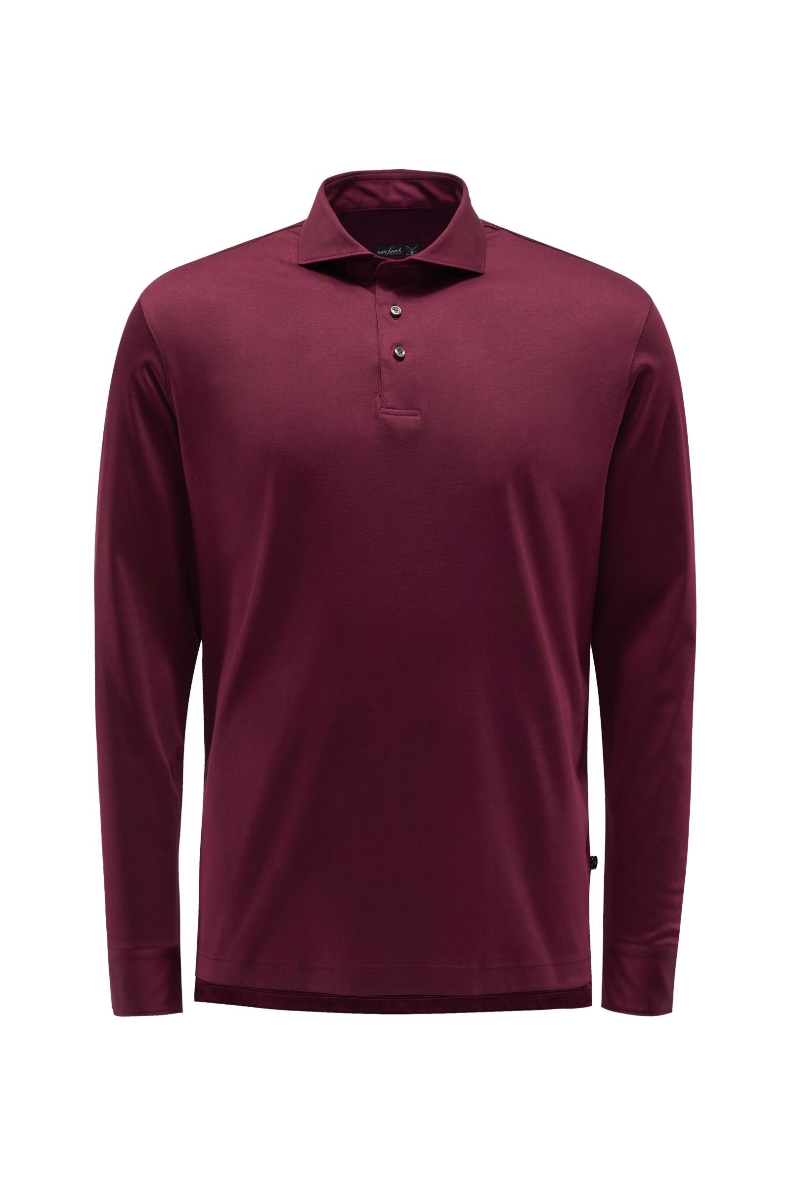 Long sleeve polo shirt 'M-Peso-L' burgundy