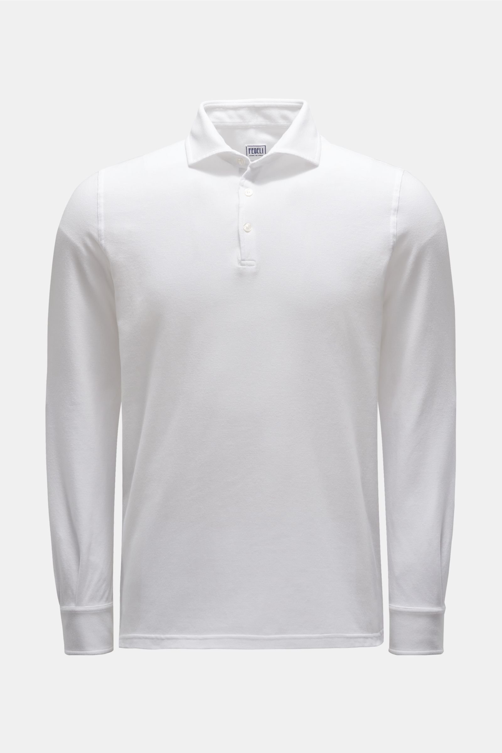 Long sleeve polo shirt 'Tommi' white