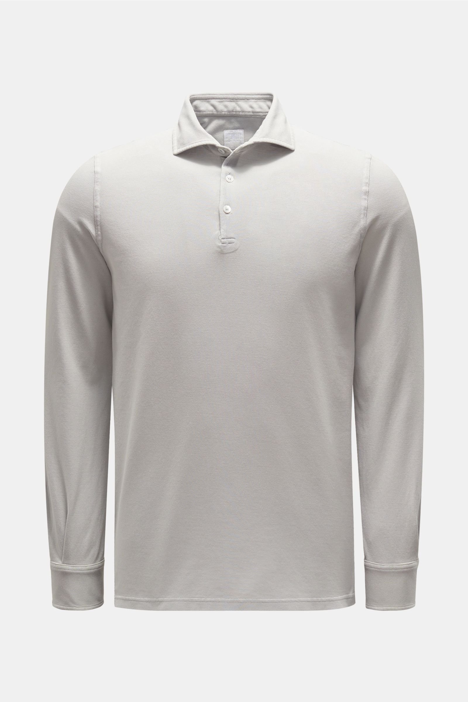 Long sleeve polo shirt 'Tommi' light grey