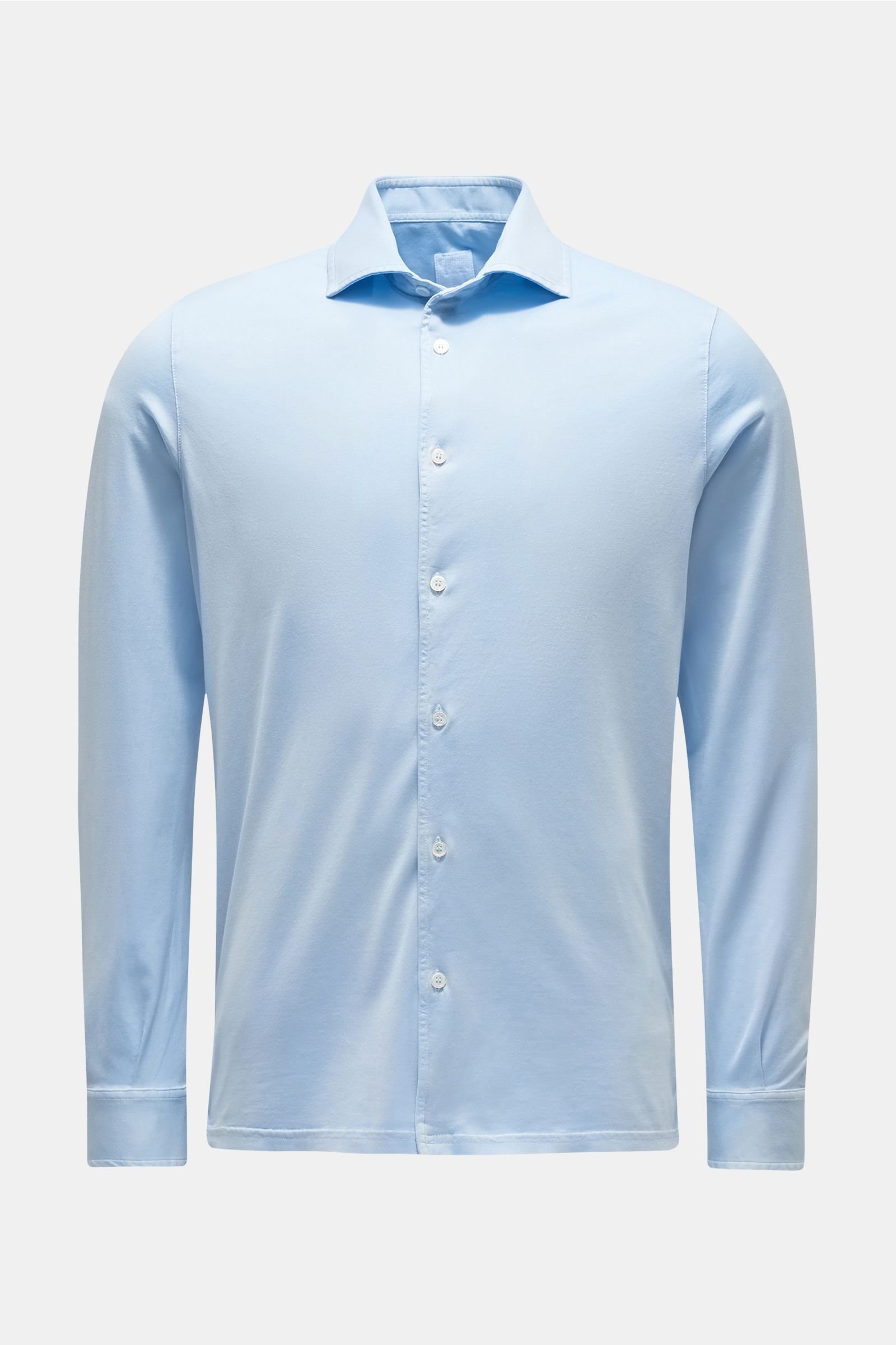Jersey shirt 'Jason' shark collar light blue