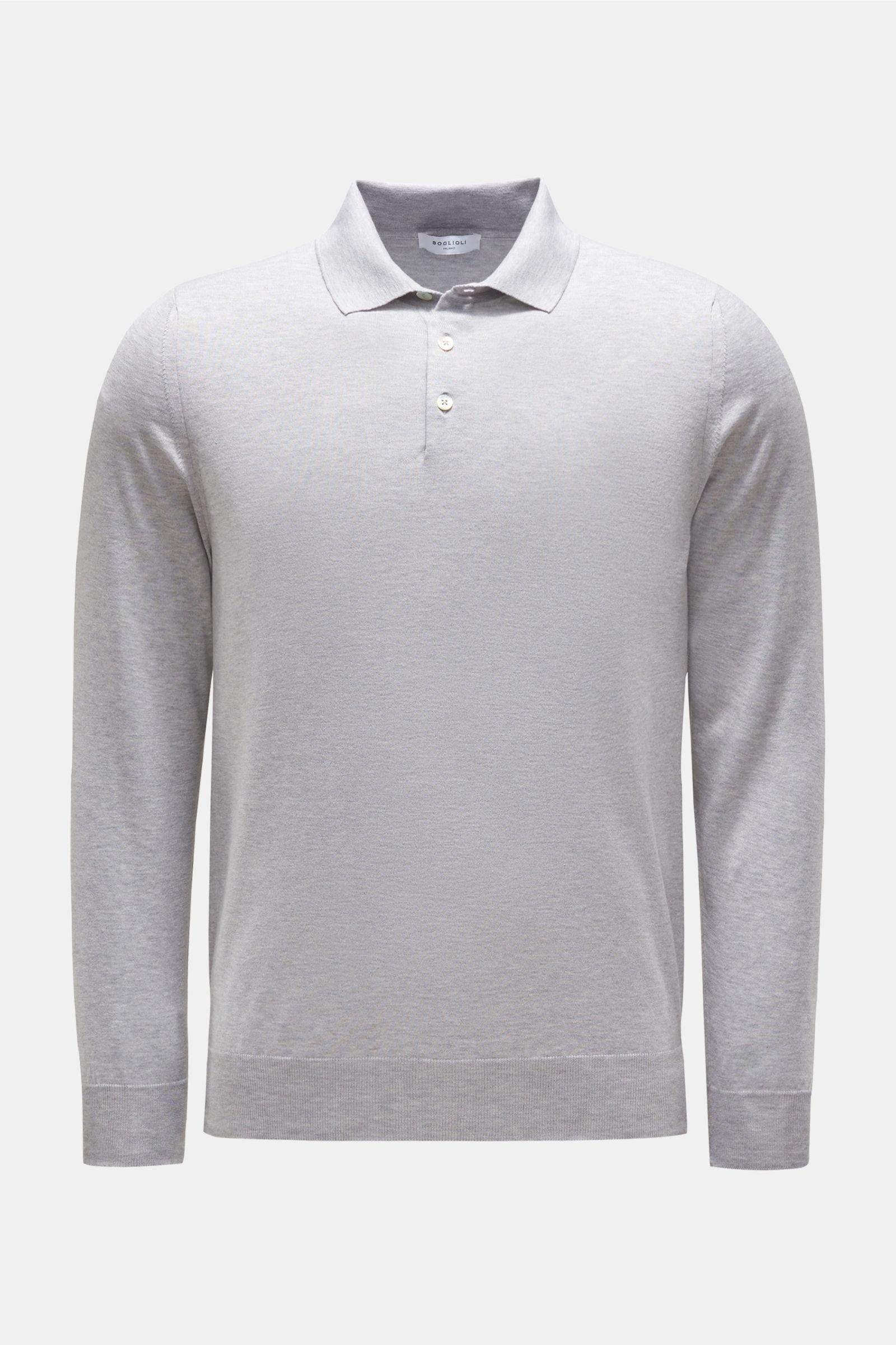 Knitted polo light grey