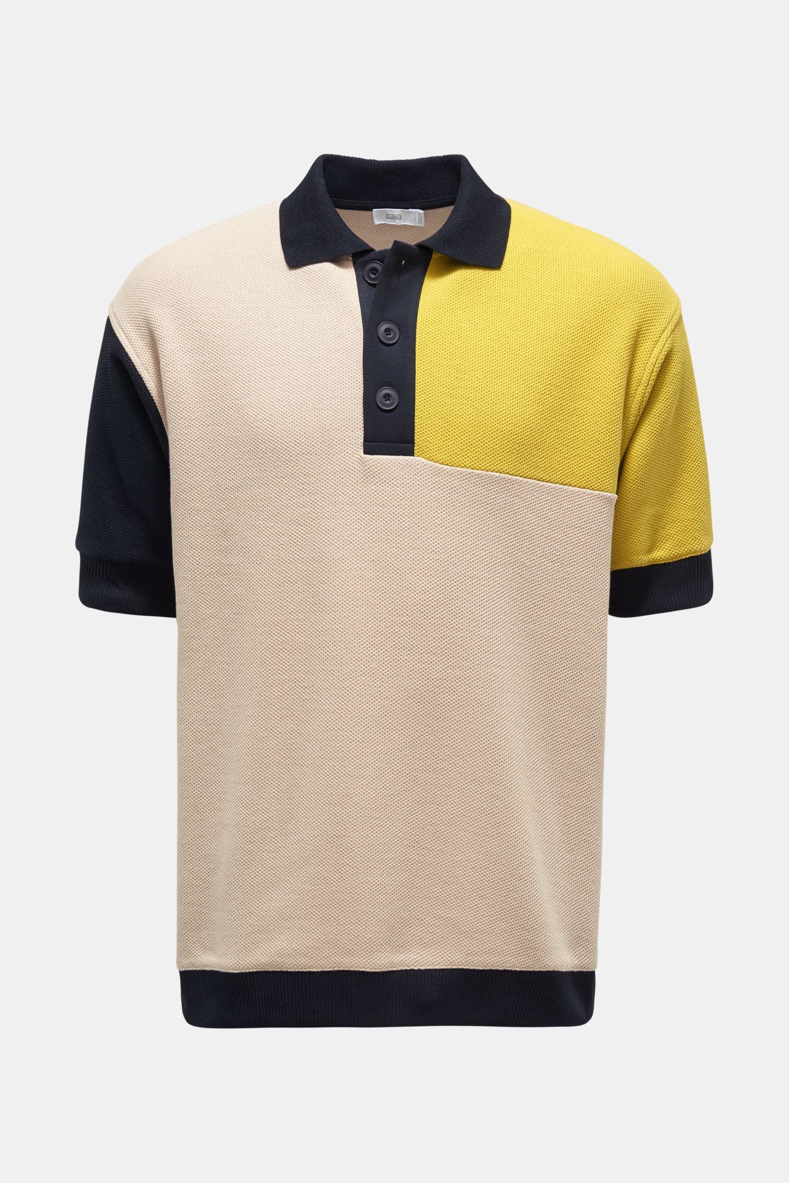 Polo shirt beige/navy