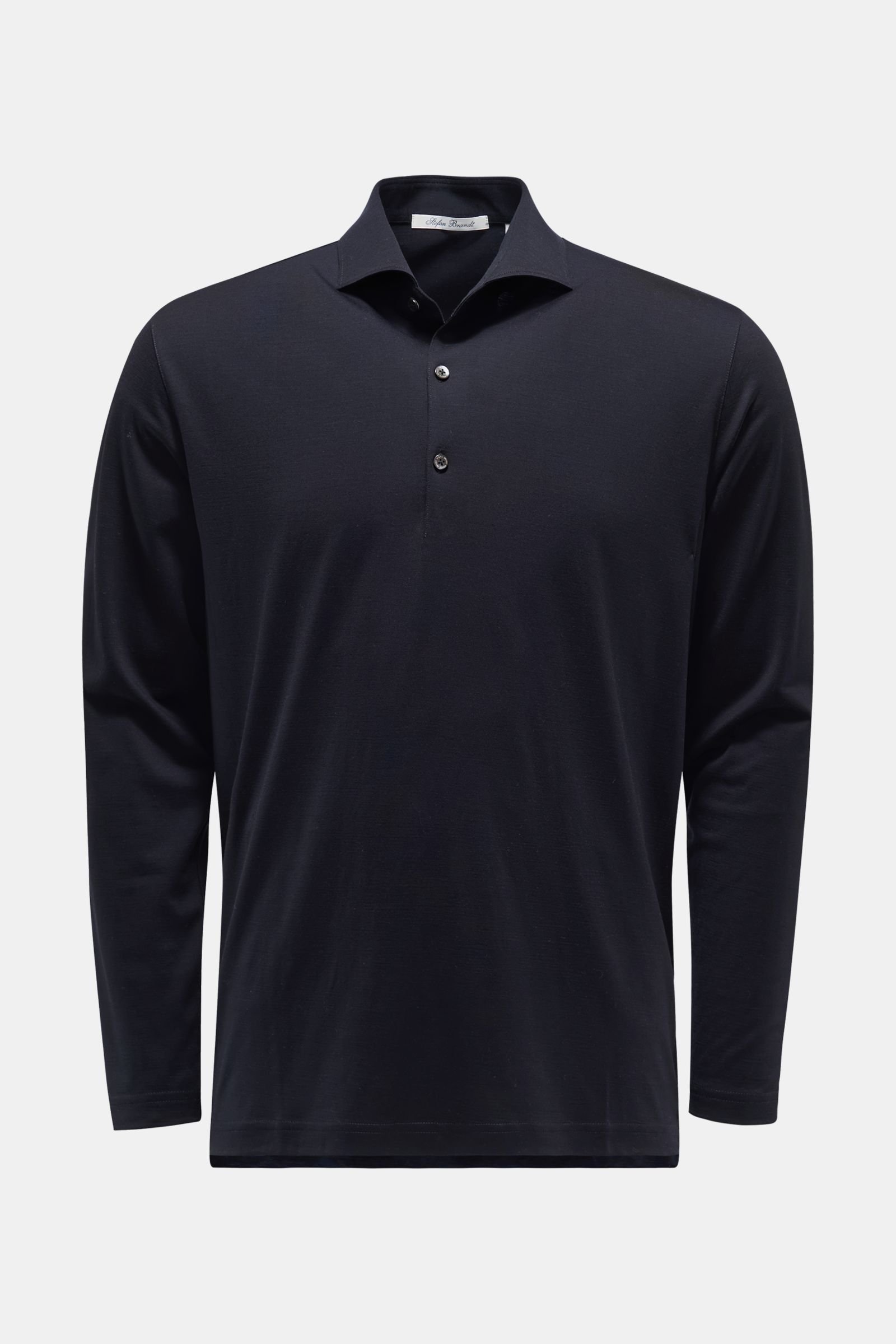 Long sleeve polo shirt 'Luca' navy