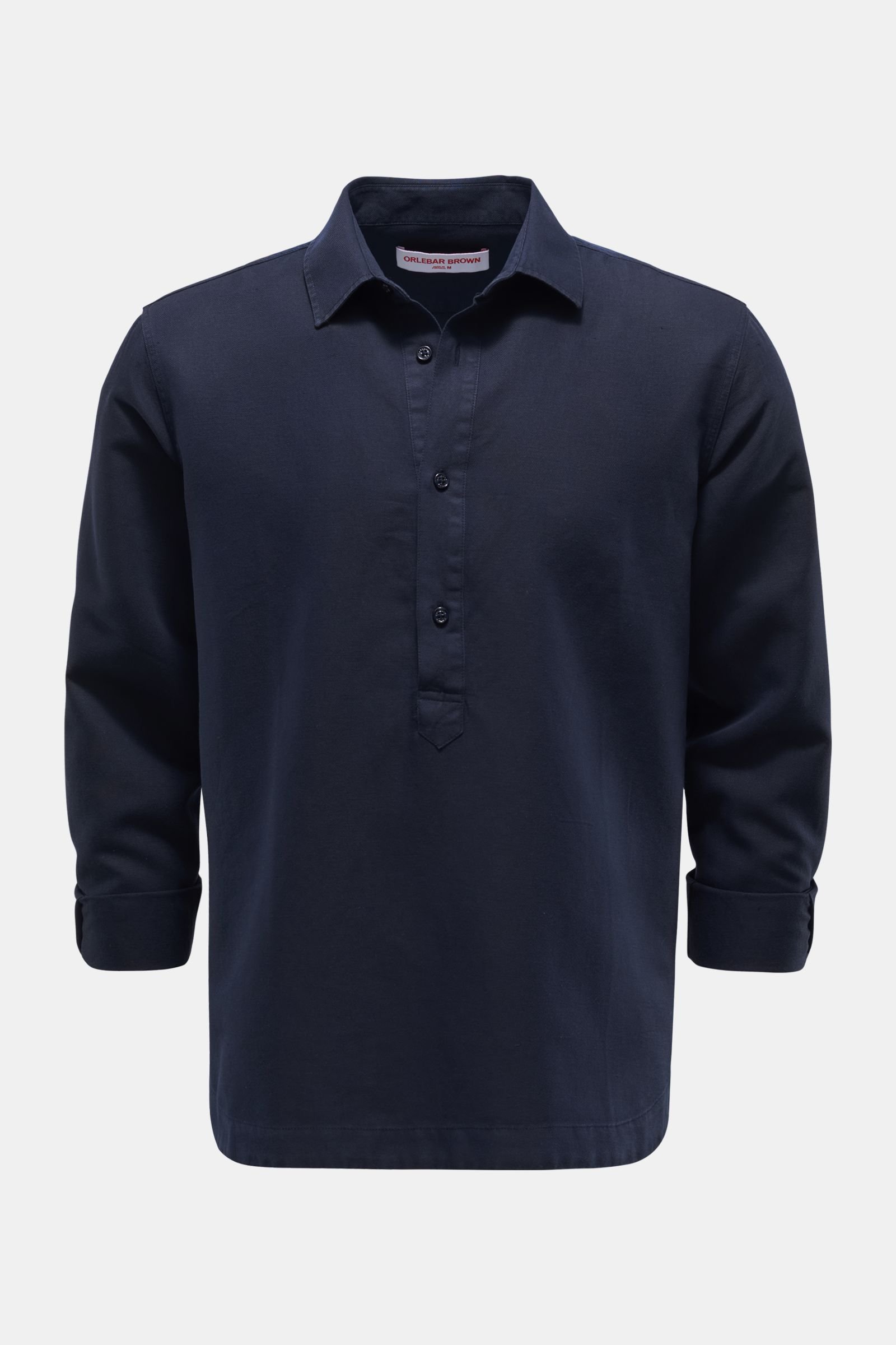 Popover shirt 'Caspian' narrow collar navy