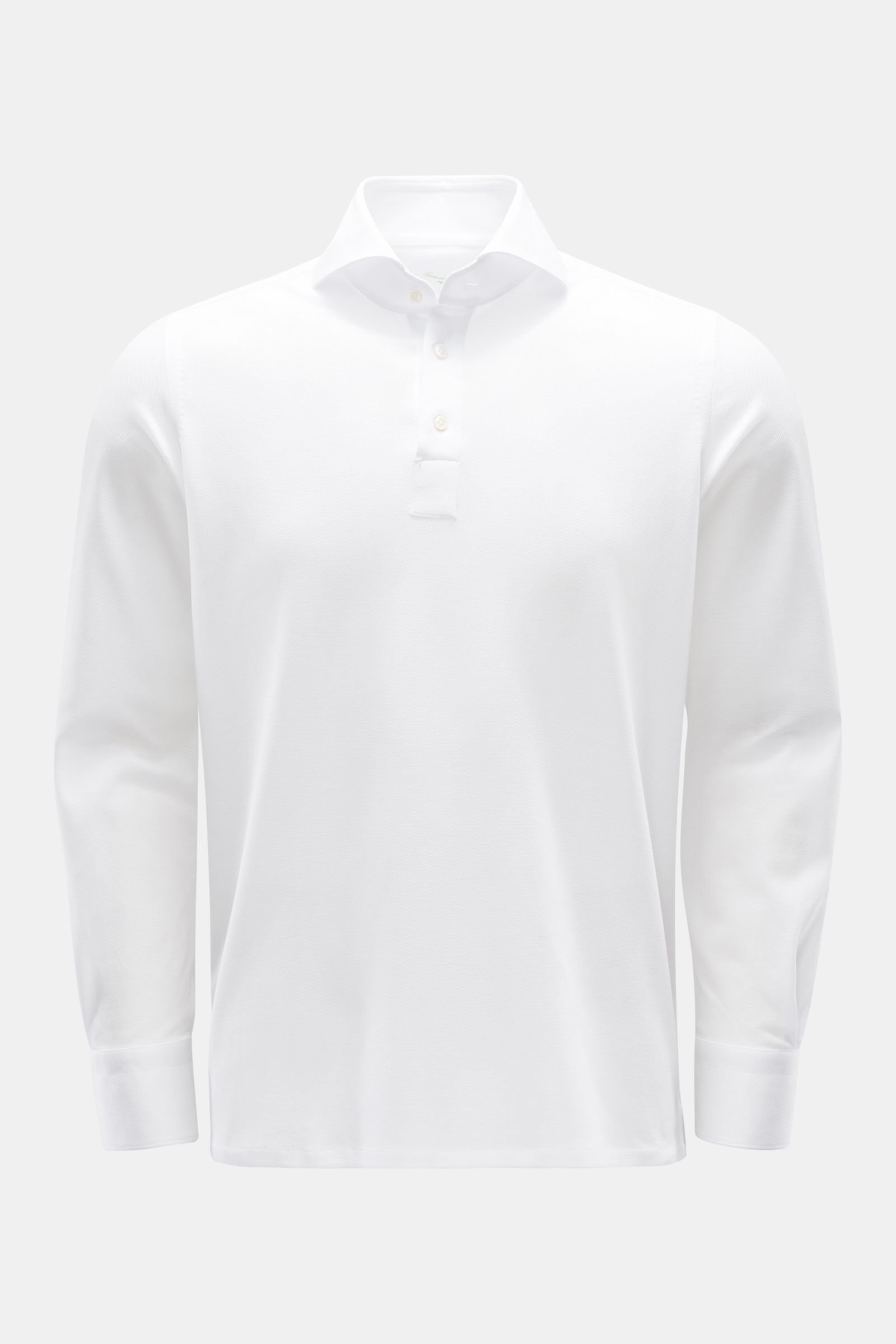 Long sleeve polo shirt 'Sergio Orlando' white