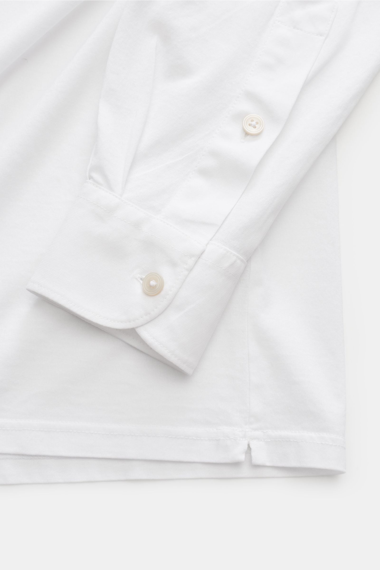 von Braun Longsleeve-Poloshirt weiß