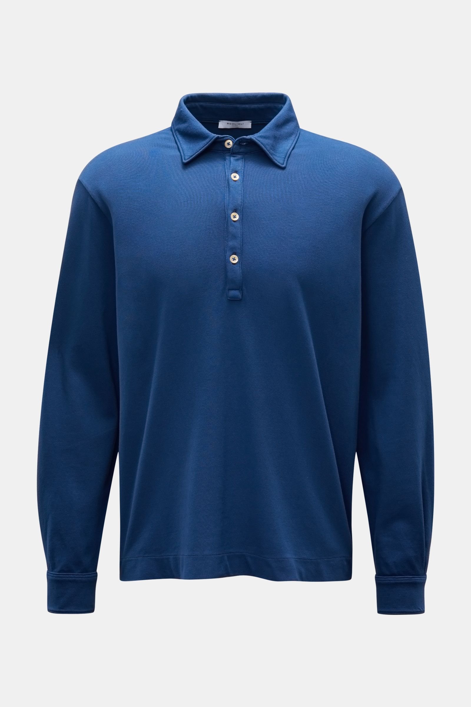Long sleeve polo shirt dark blue
