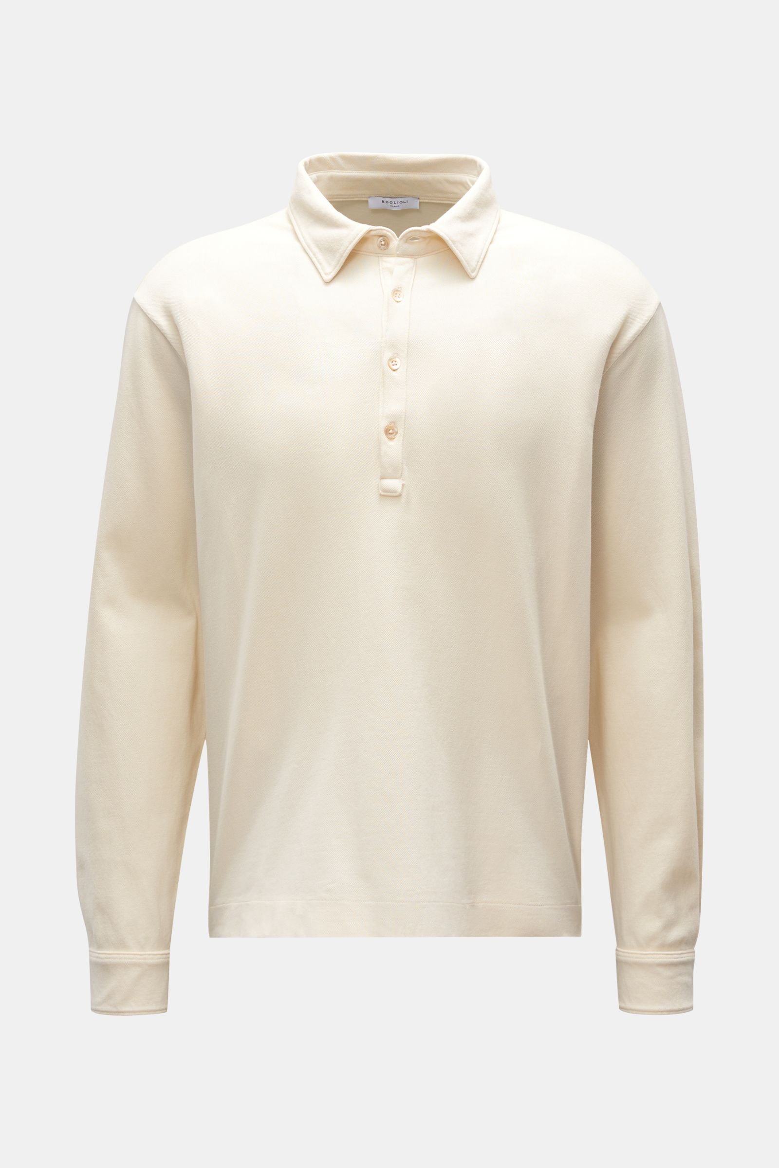 Longsleeve-Poloshirt beige