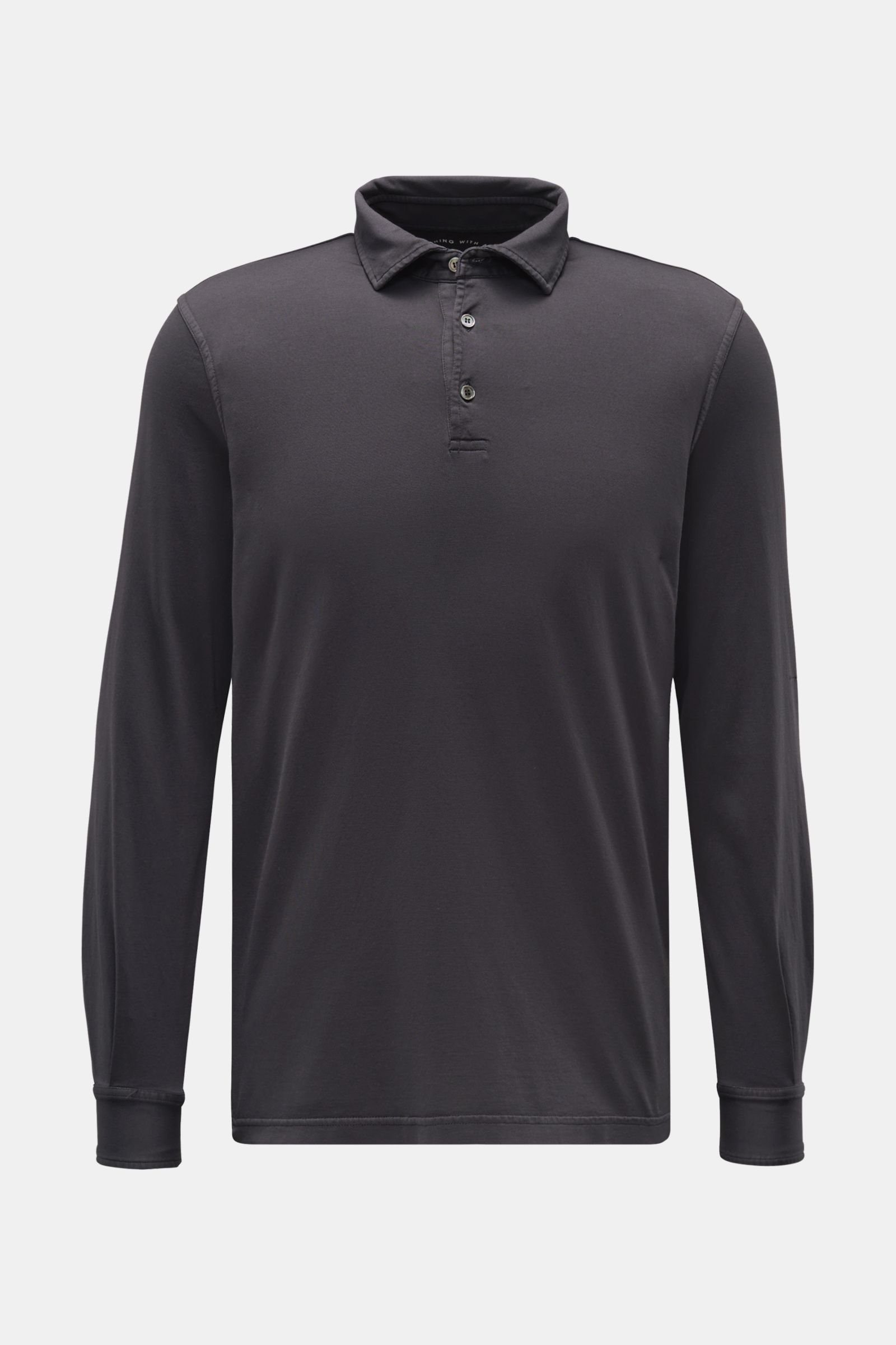 Jersey long sleeve polo shirt 'Zero' dark grey