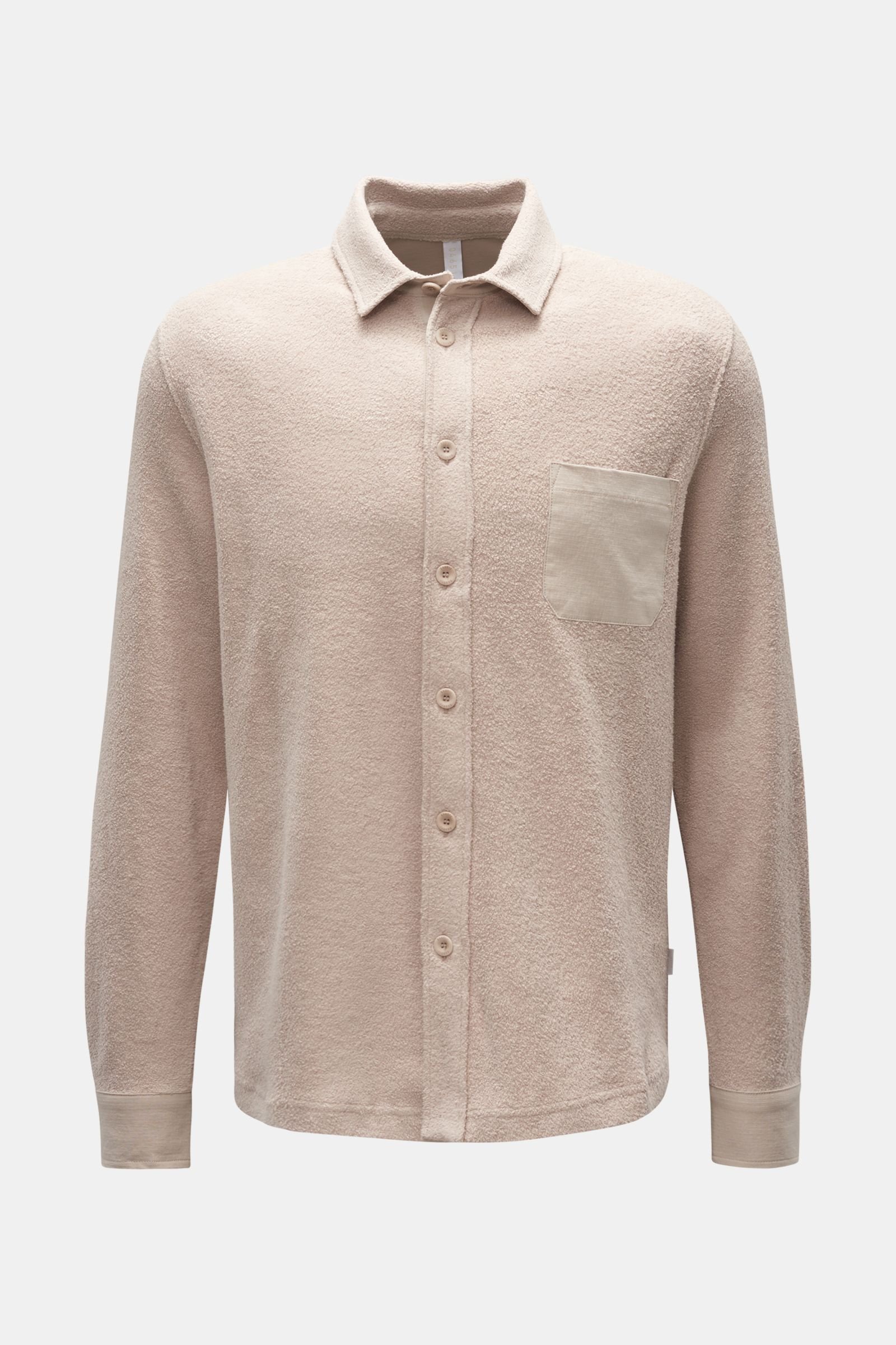 Fleece-Hemd 'Oyster' beige