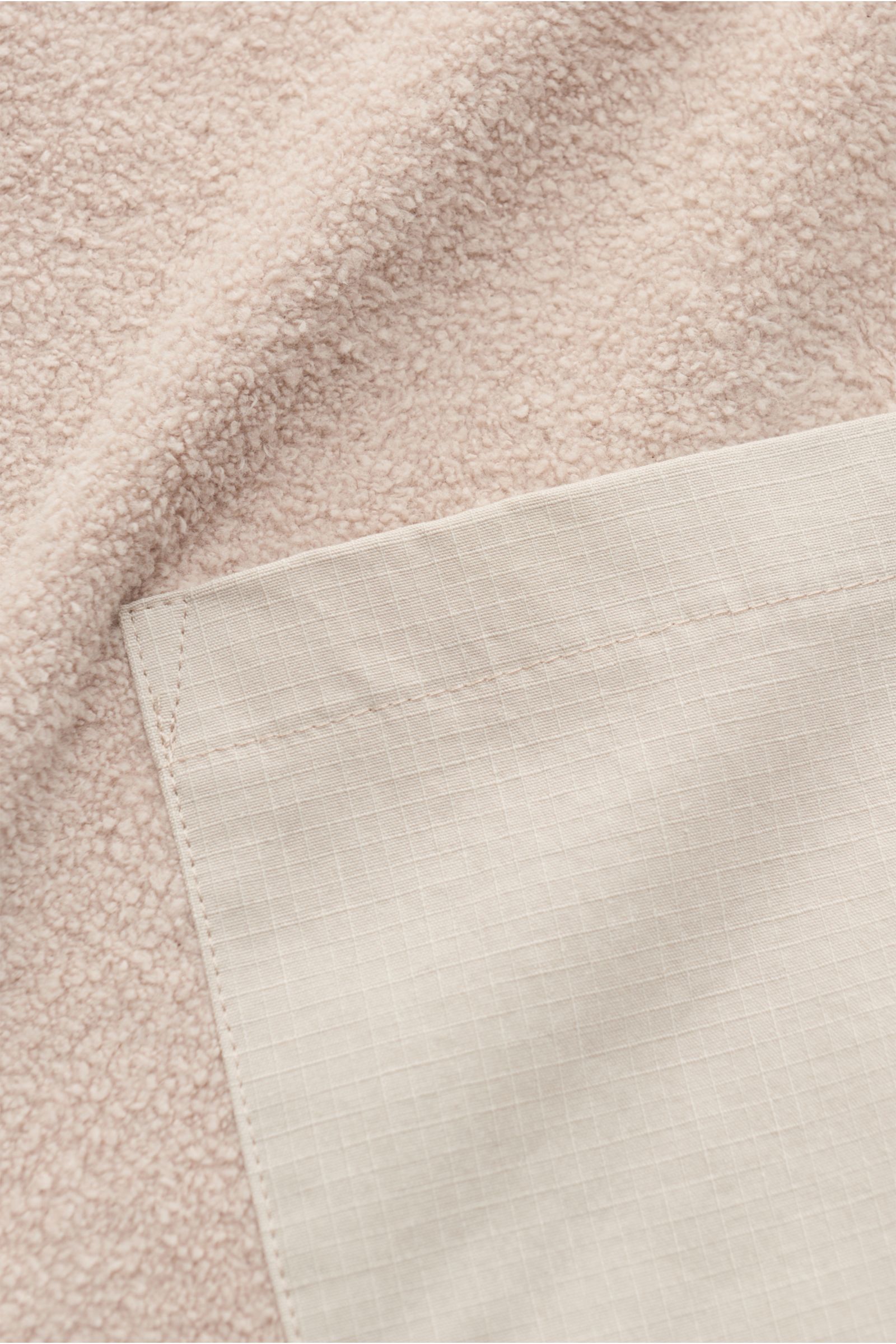 04651/ A trip in a bag Fleece-Hemd 'Oyster' beige