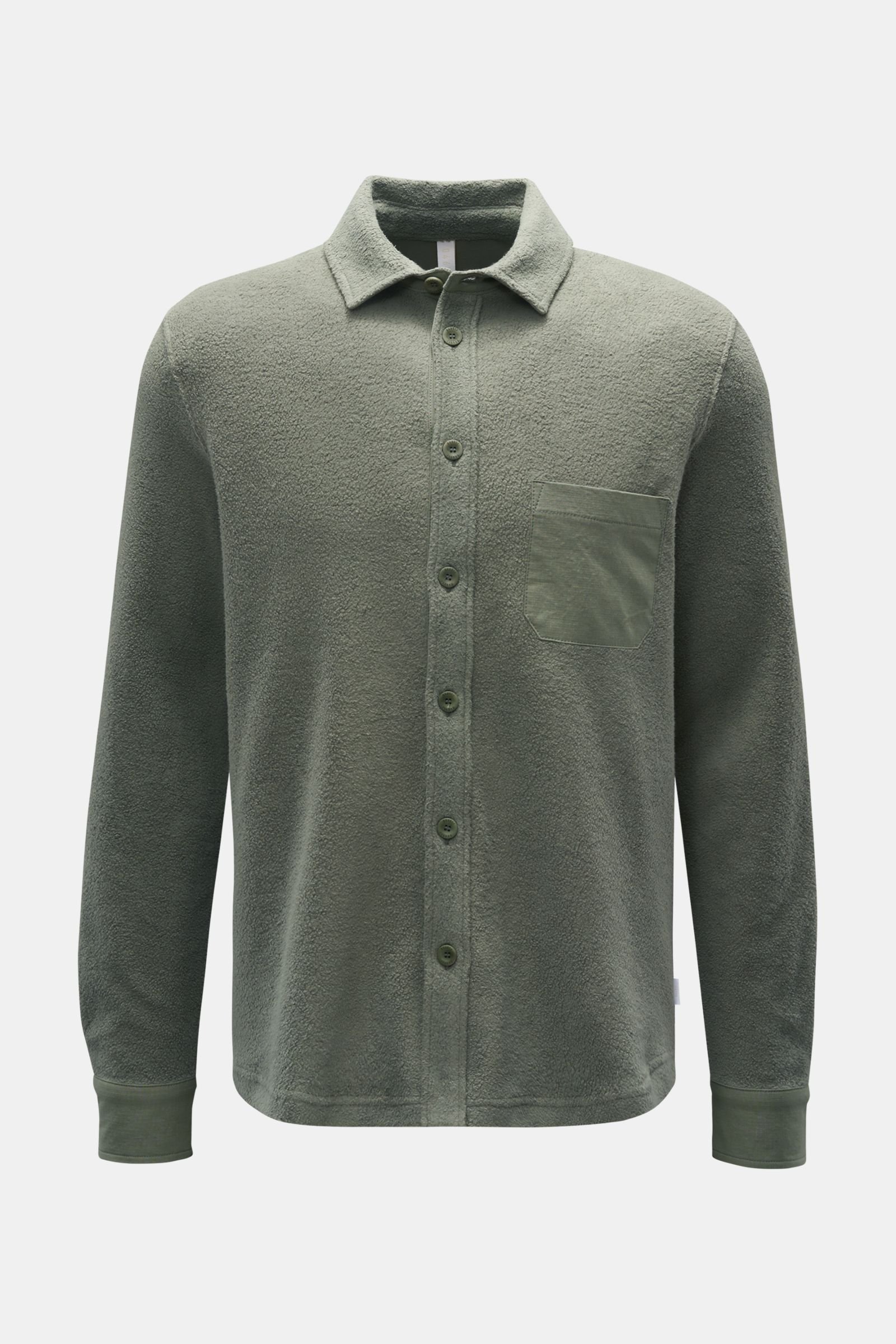 Fleece shirt grey-green