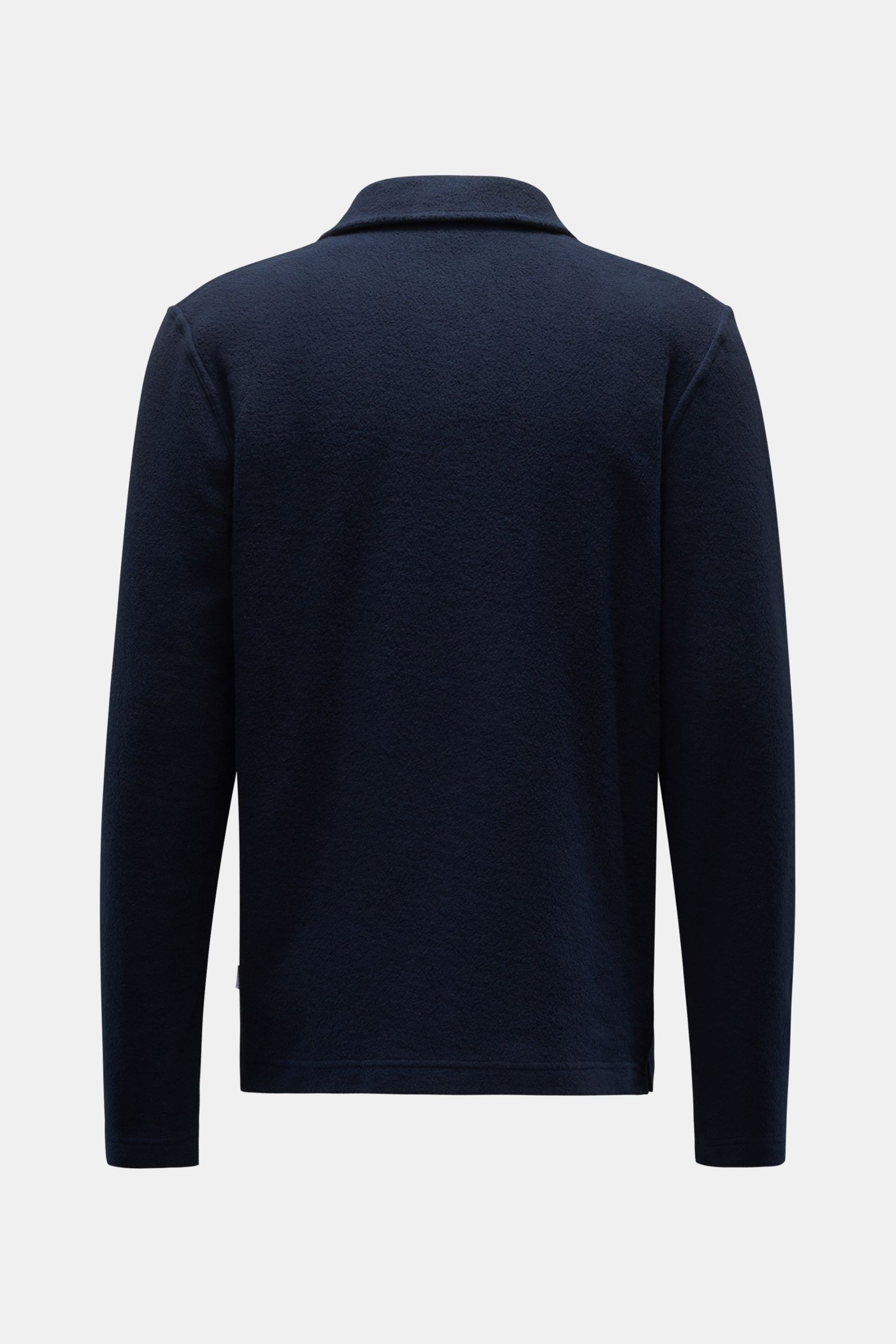 04651/ A trip in a bag Fleece long sleeve polo shirt navy