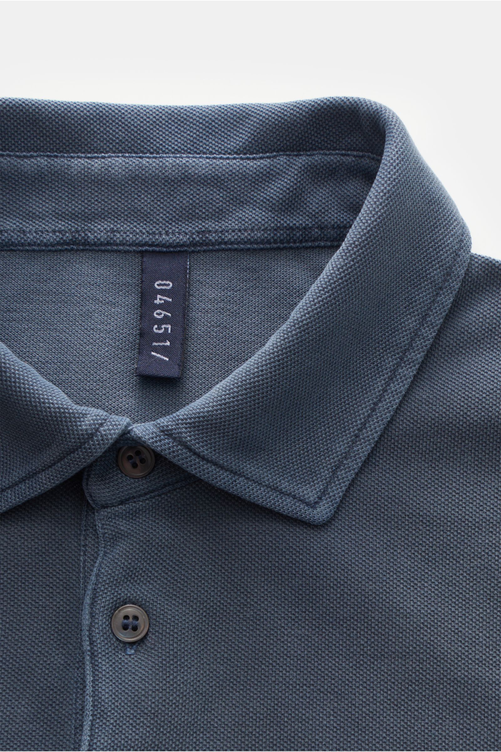 04651/ A trip in a bag Long sleeve polo shirt grey-blue