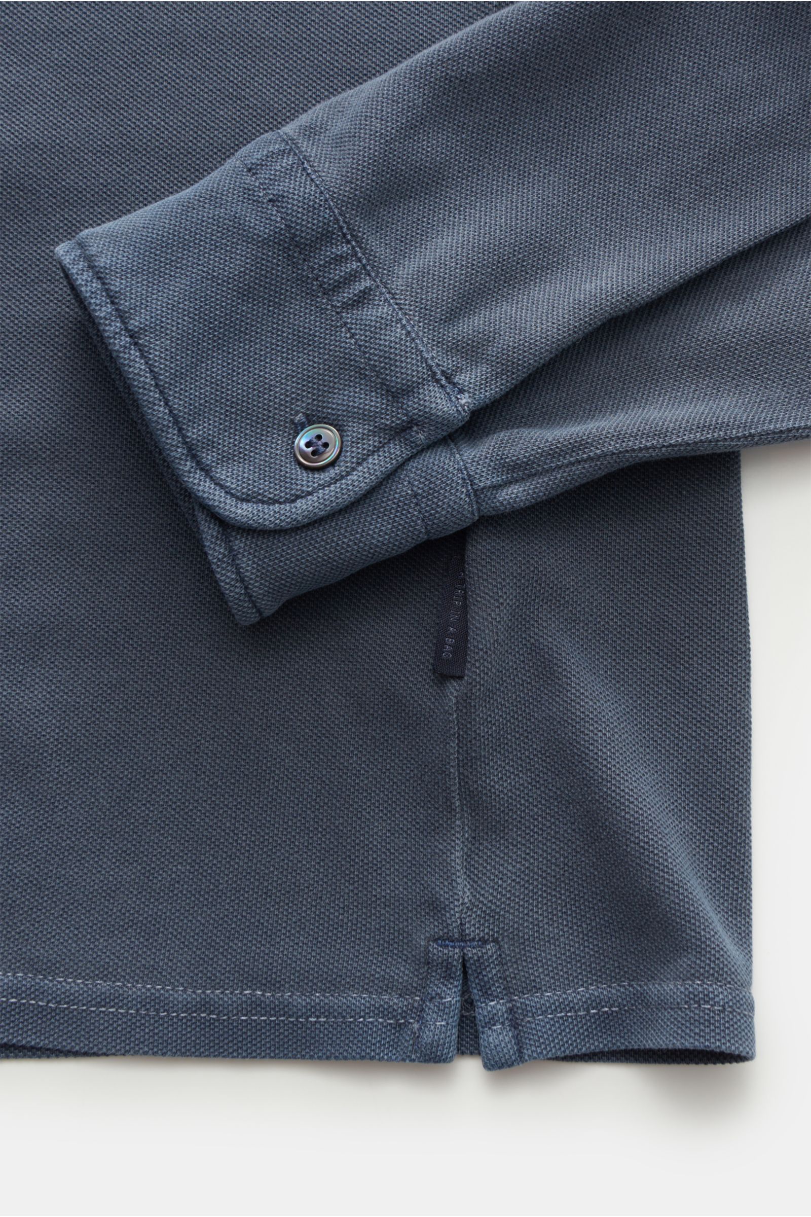 04651/ A trip in a bag Long sleeve polo shirt grey-blue