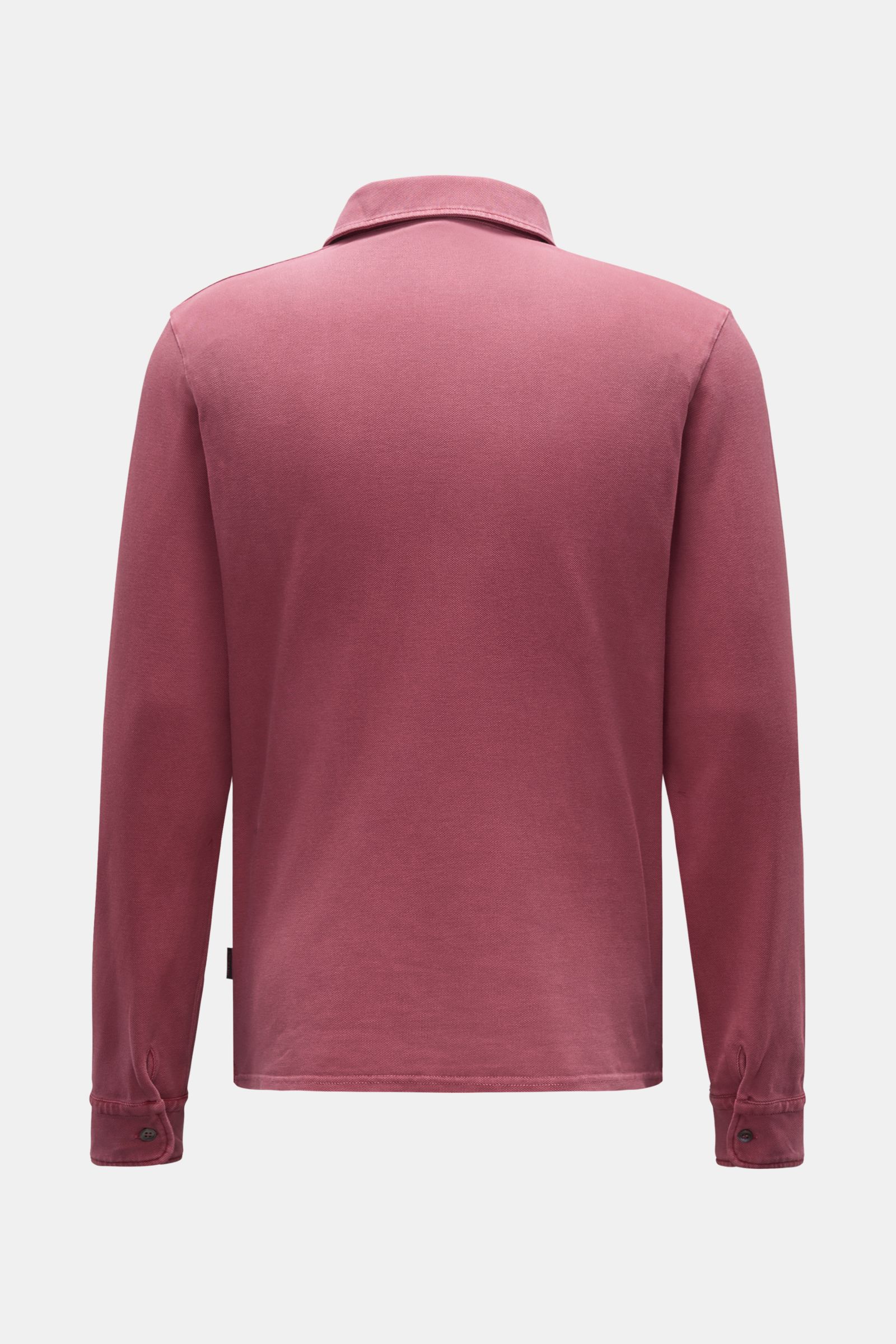 04651/ A trip in a bag Longsleeve-Poloshirt rotbraun