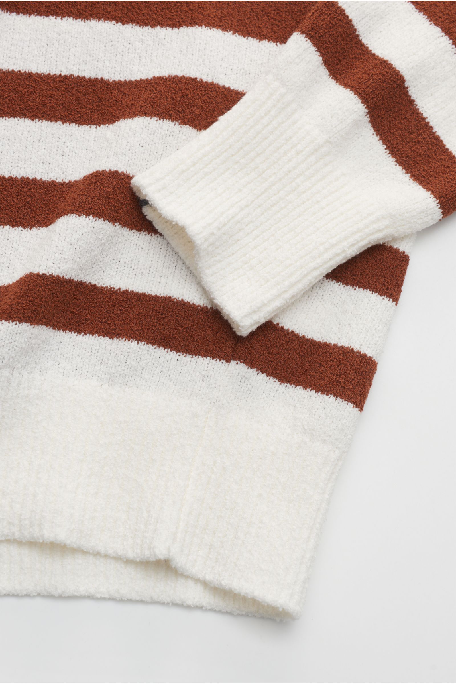 Lamano Artisans Knit polo brown/white striped