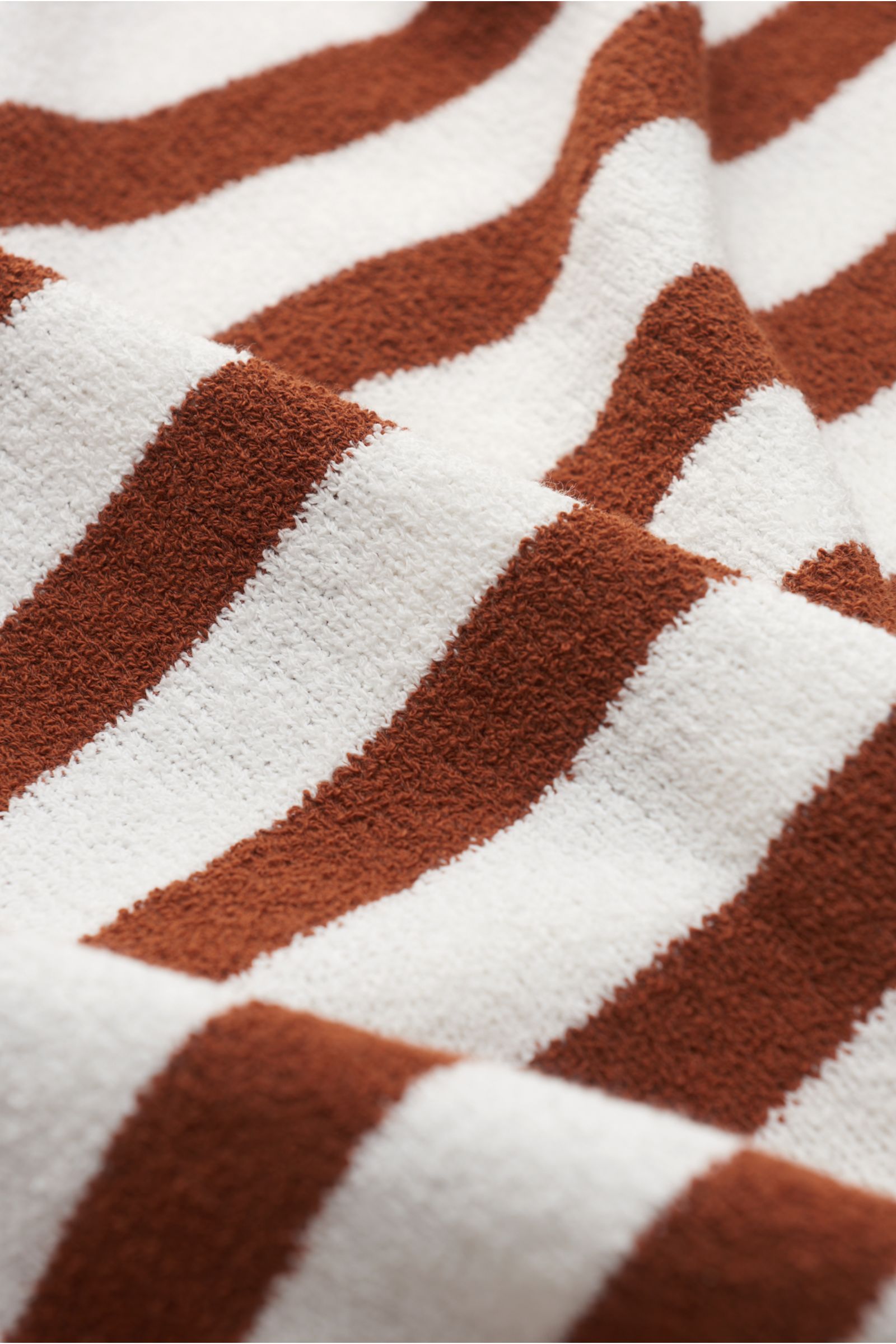 Lamano Artisans Knit polo brown/white striped