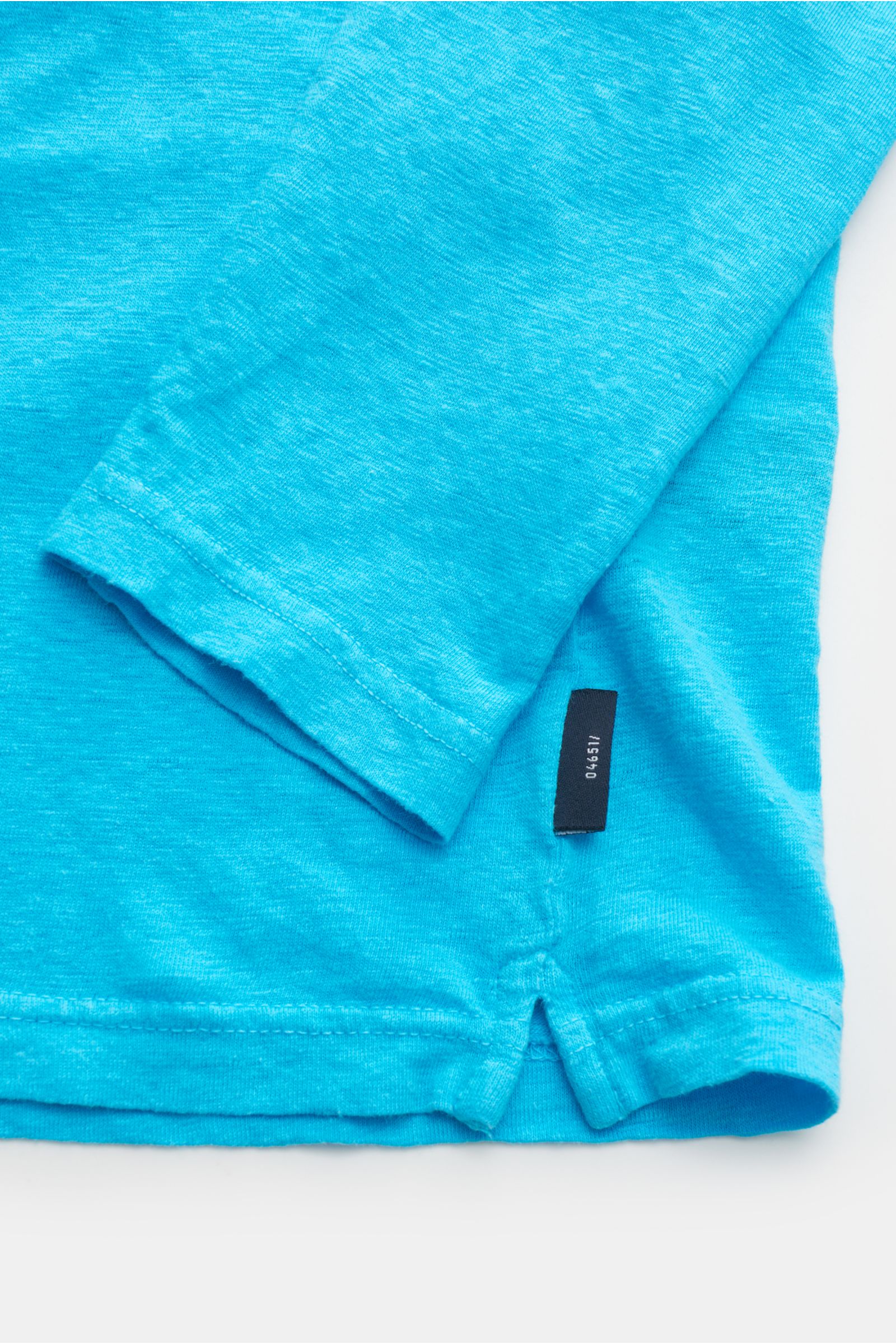 04651/ A trip in a bag Leinen Henley-Shirt türkis