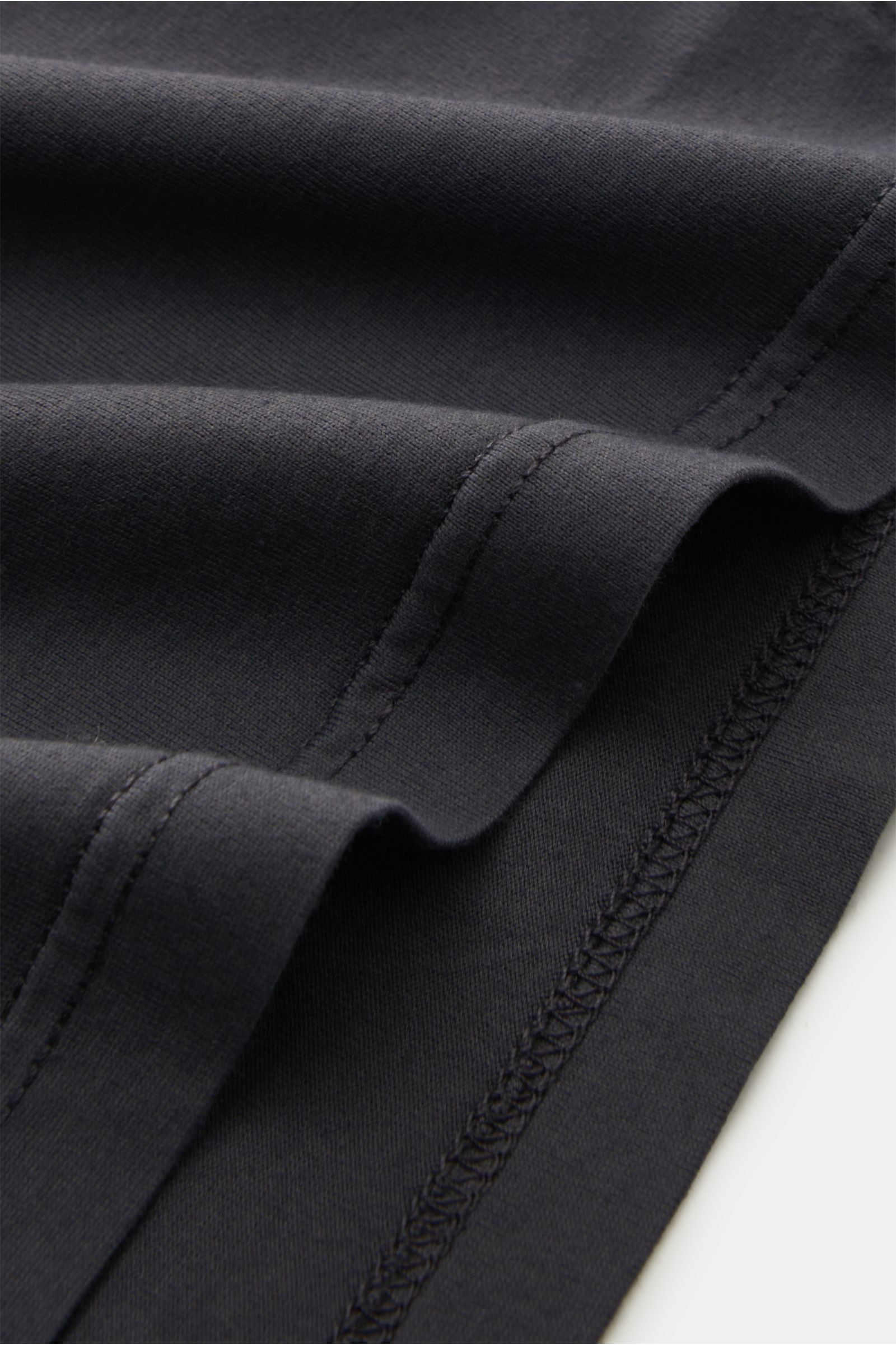 Fedeli Jersey-Hemd 'Jason' Haifisch-Kragen dunkelgrau