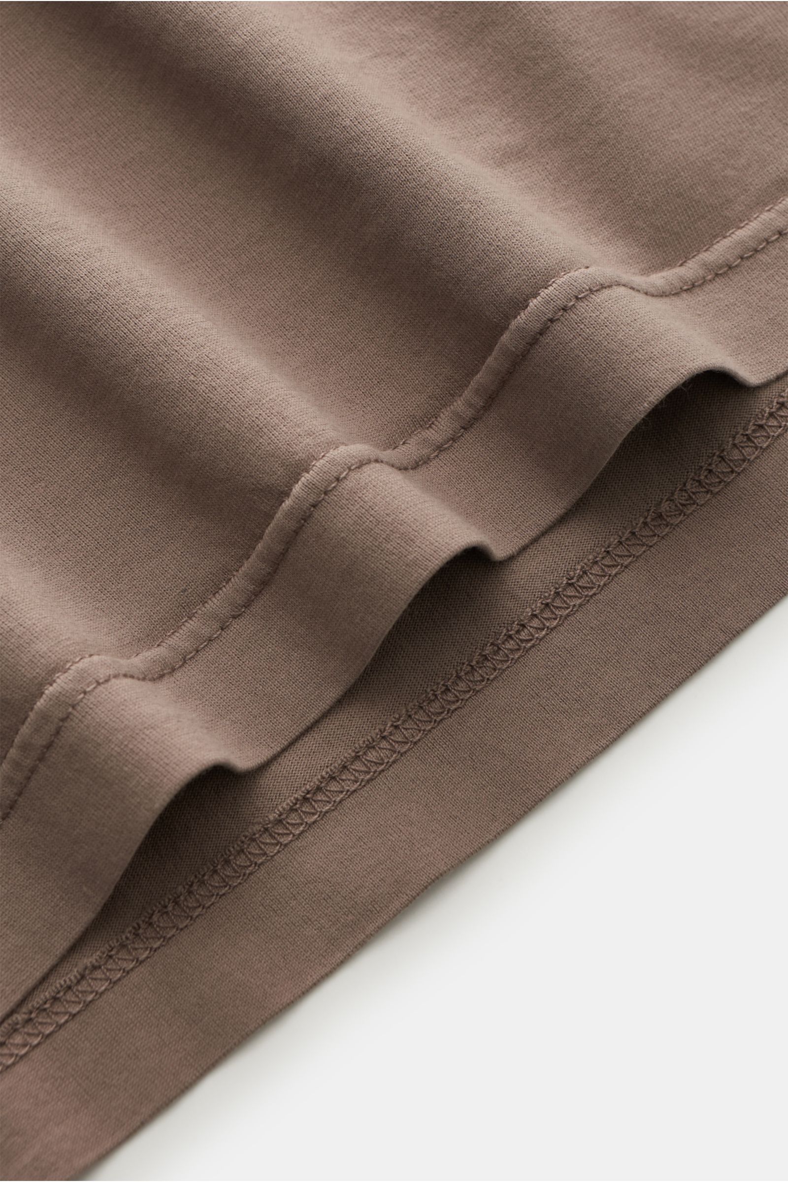 Fedeli Jersey long sleeve polo shirt 'Zero' taupe