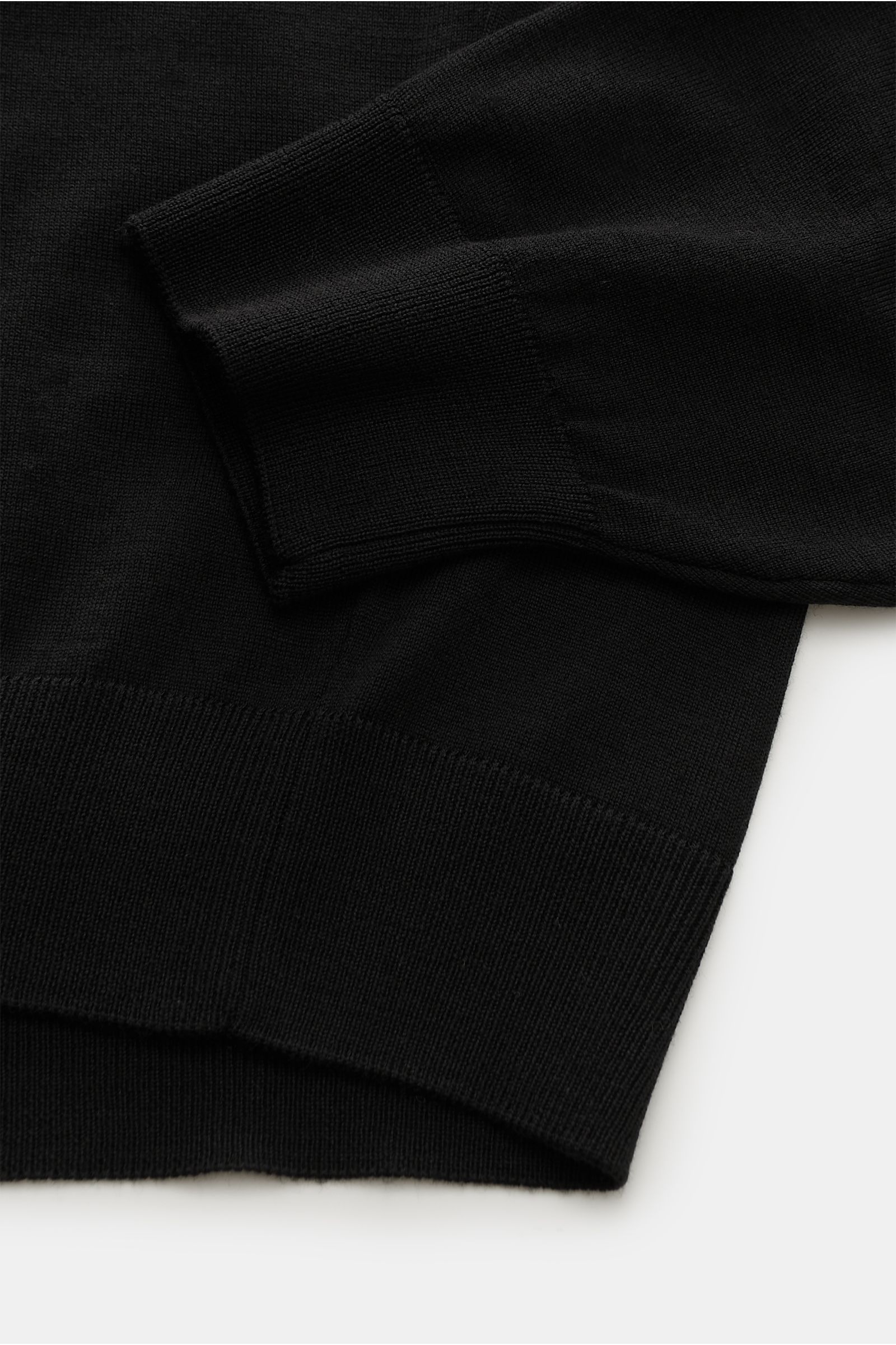 Filippo de Laurentiis Feinstrick-Polo schwarz