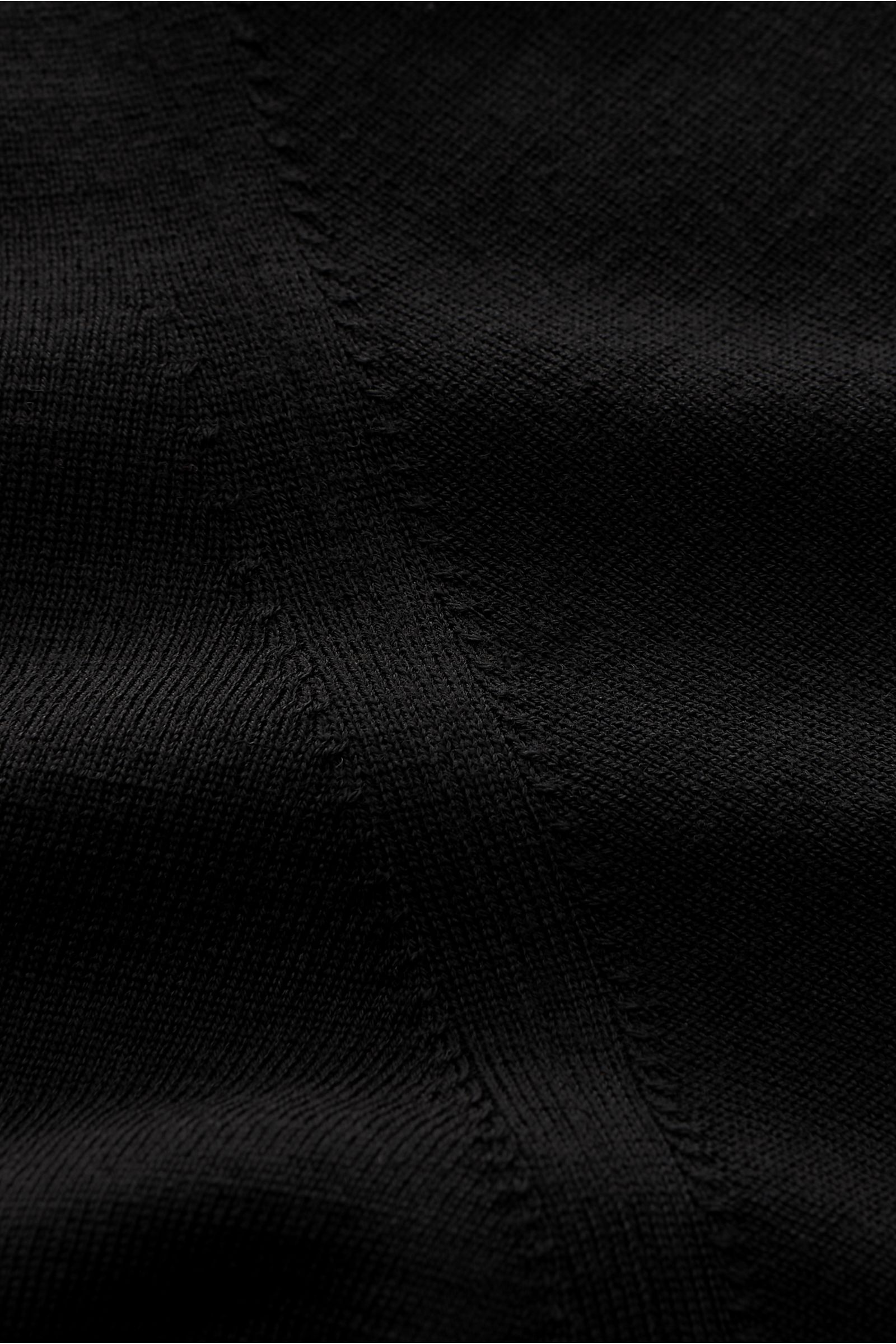 Filippo de Laurentiis Feinstrick-Polo schwarz