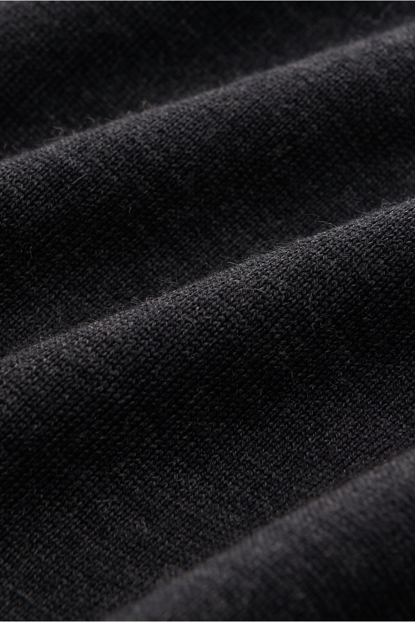 Filippo de Laurentiis Feinstrick-Polo anthrazit meliert