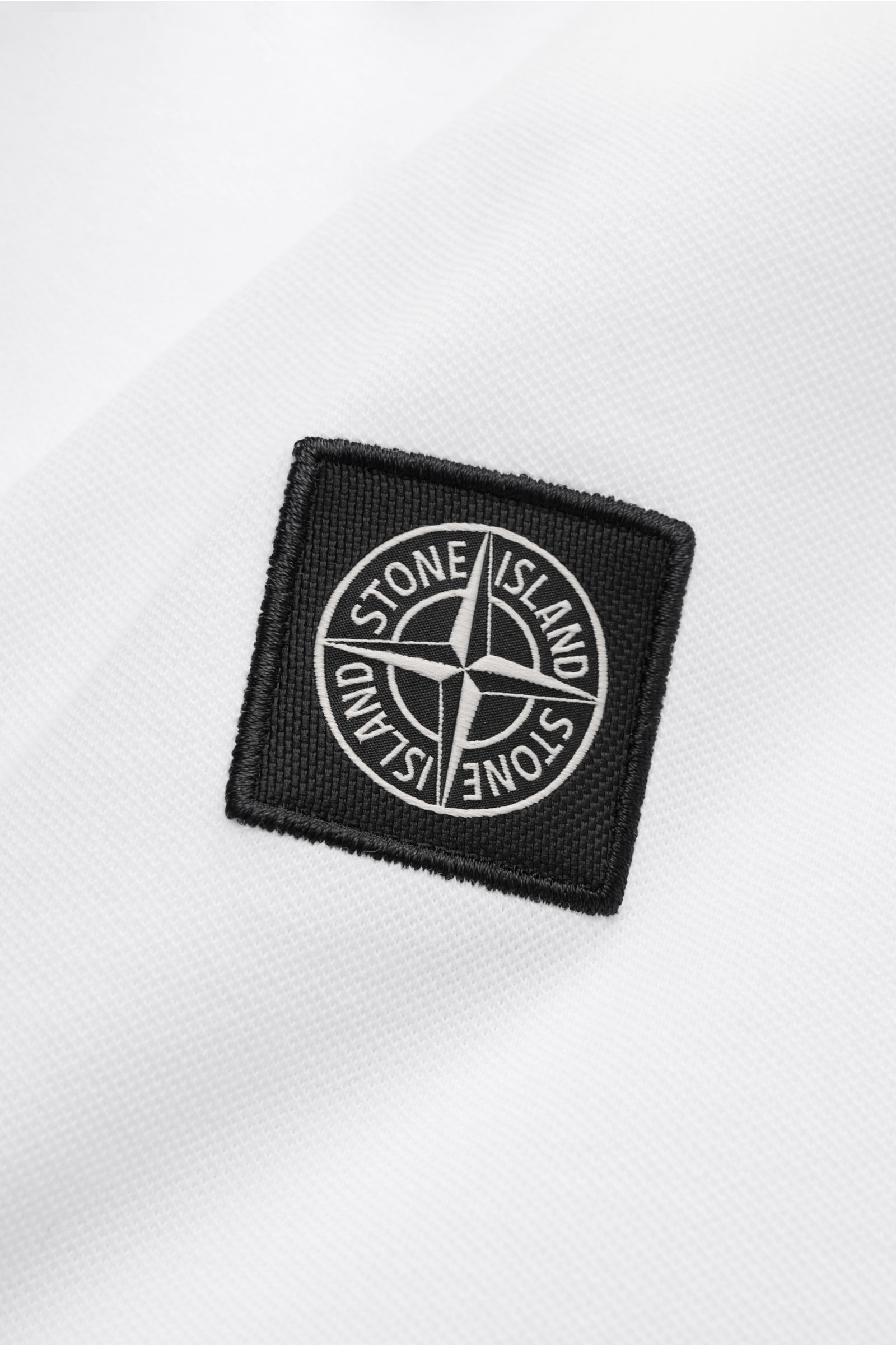 Stone Island Longsleeve-Poloshirt weiß