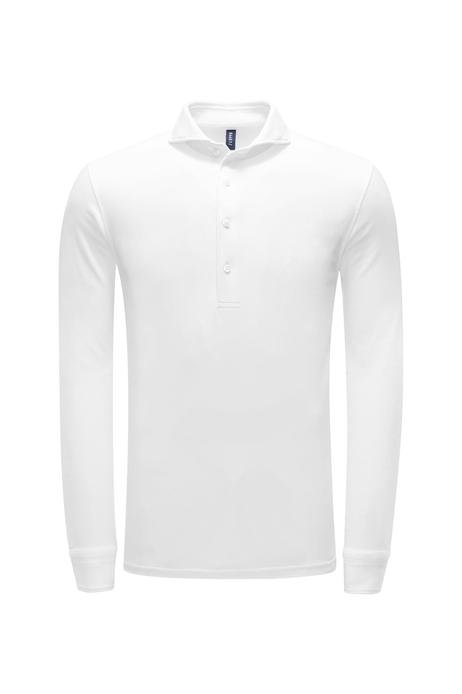 Long sleeve polo shirt white