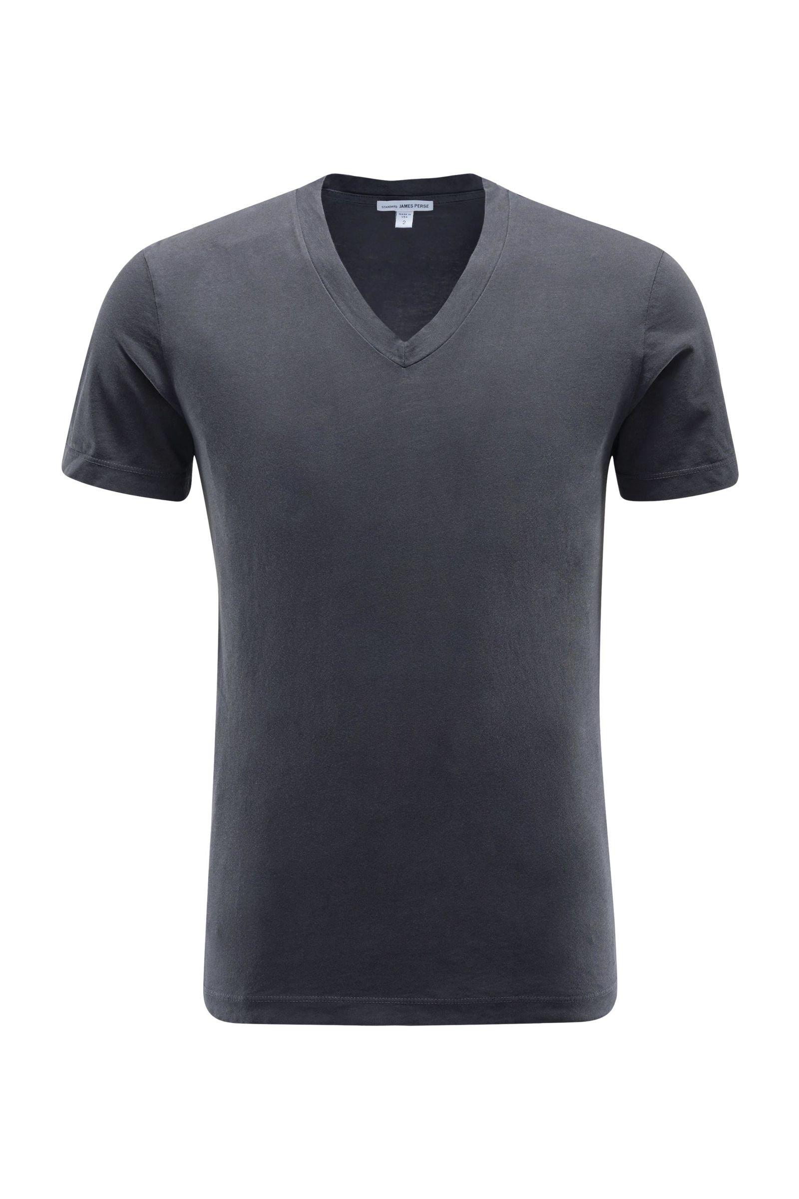 V-neck T-shirt anthracite