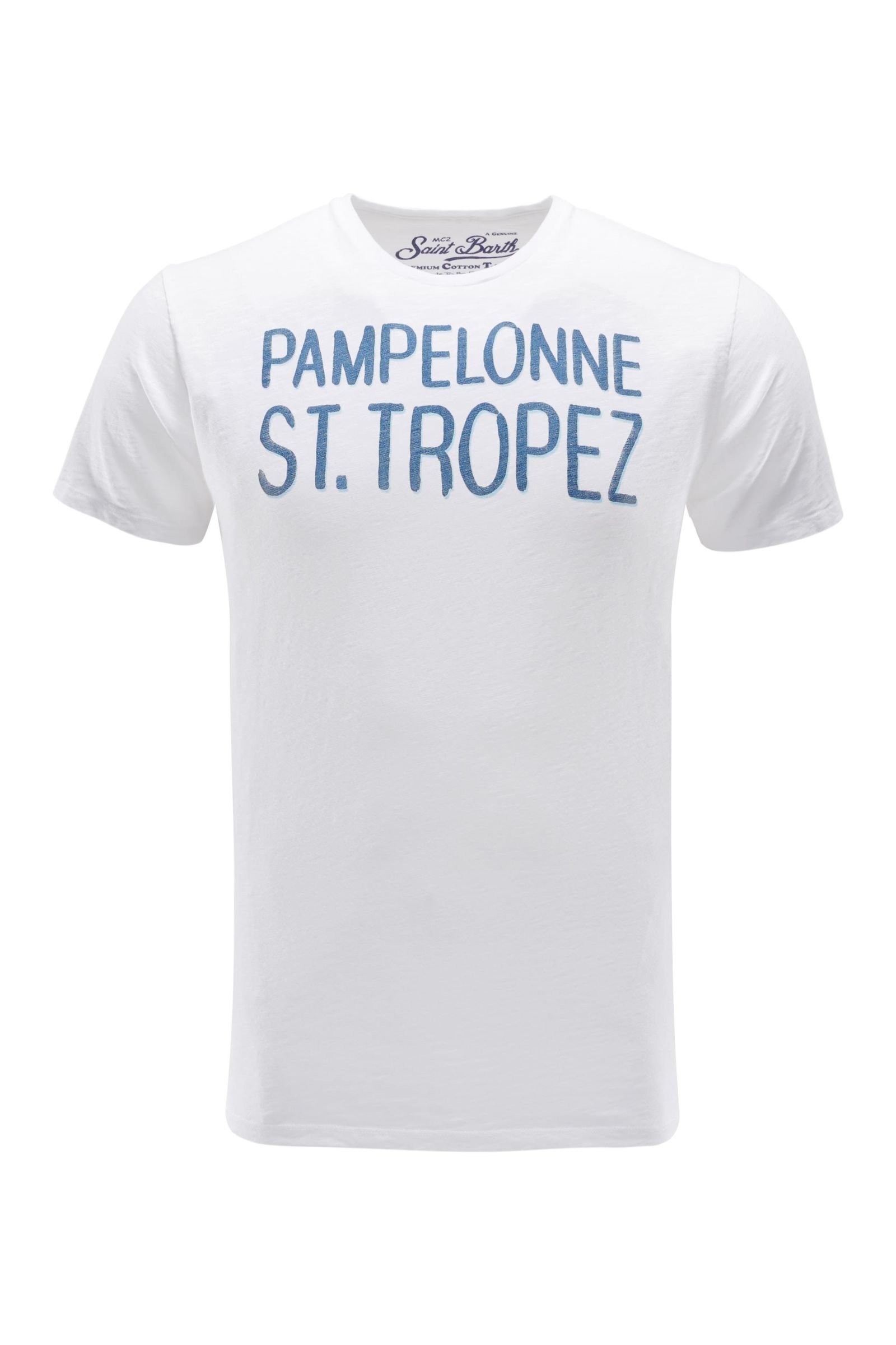 Crew neck T-shirt 'Pampelonne' white