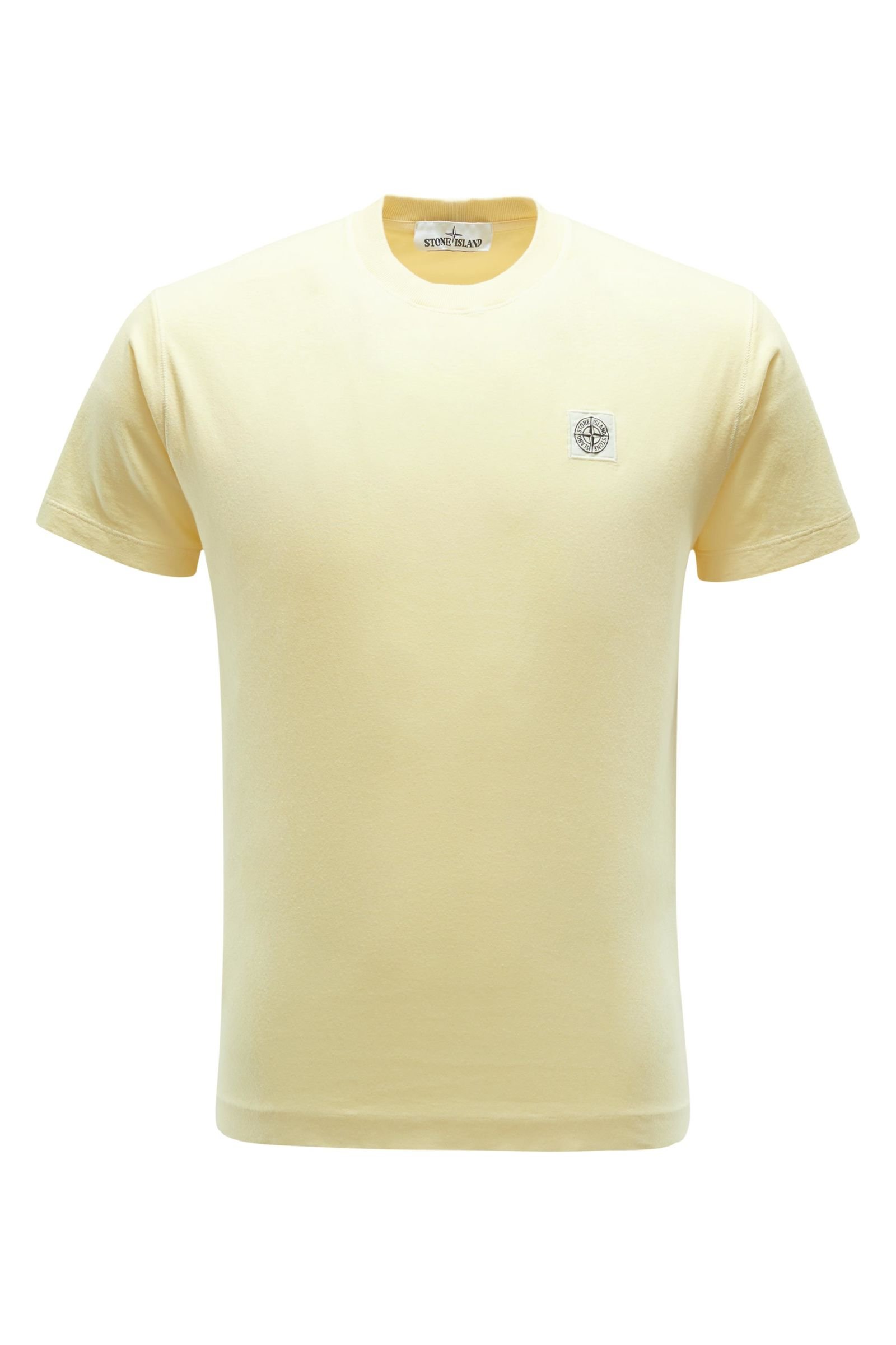 Crew neck T-shirt pastel yellow