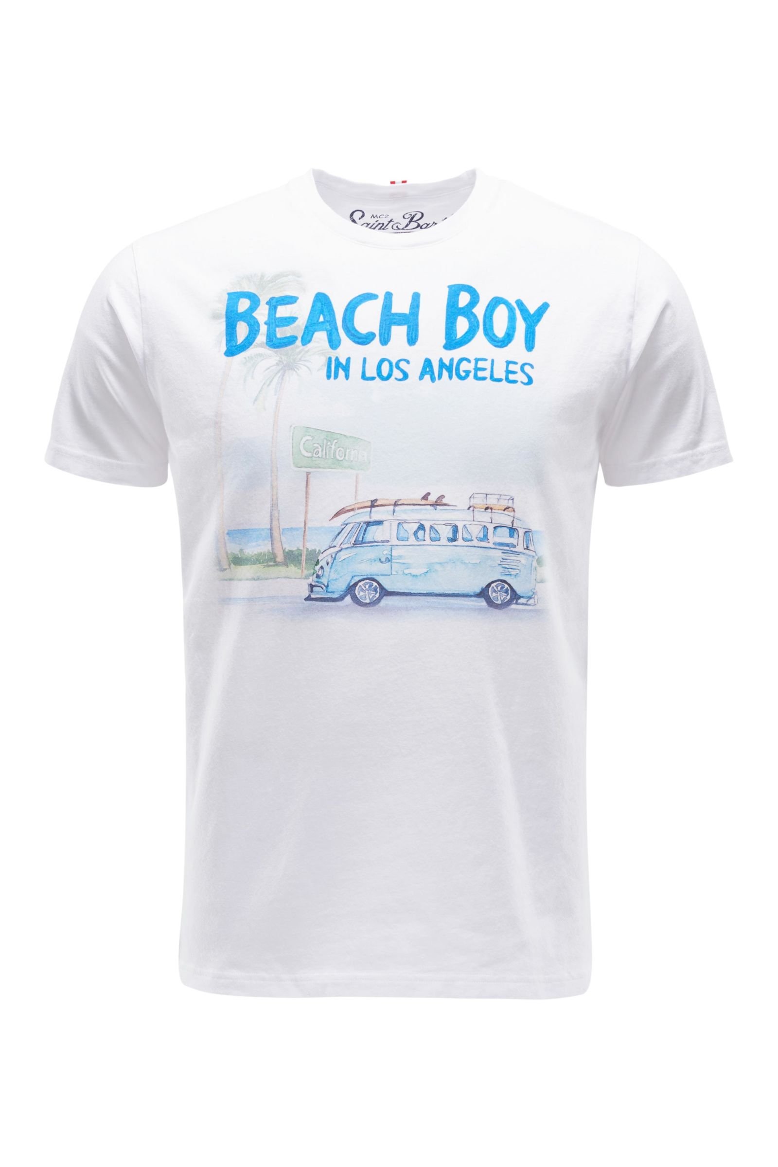 R-Neck T-Shirt 'Beach Boy' weiß