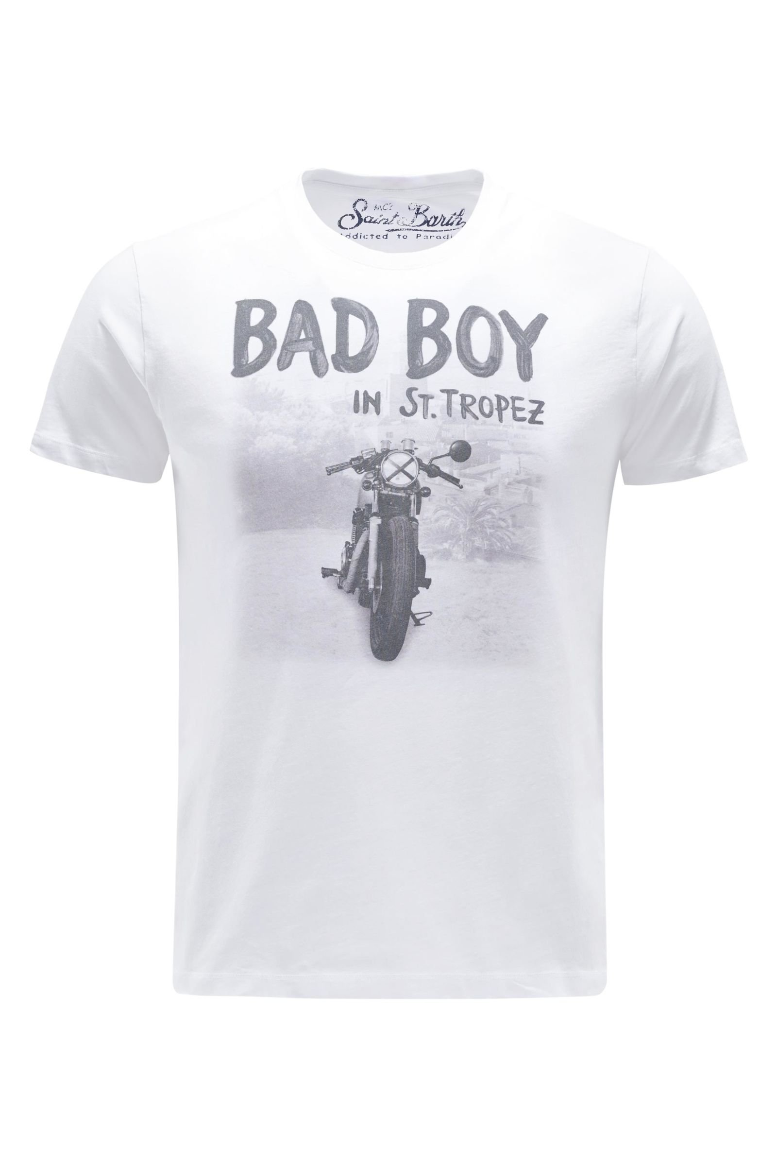 Crew neck T-shirt 'Bad Boy' white