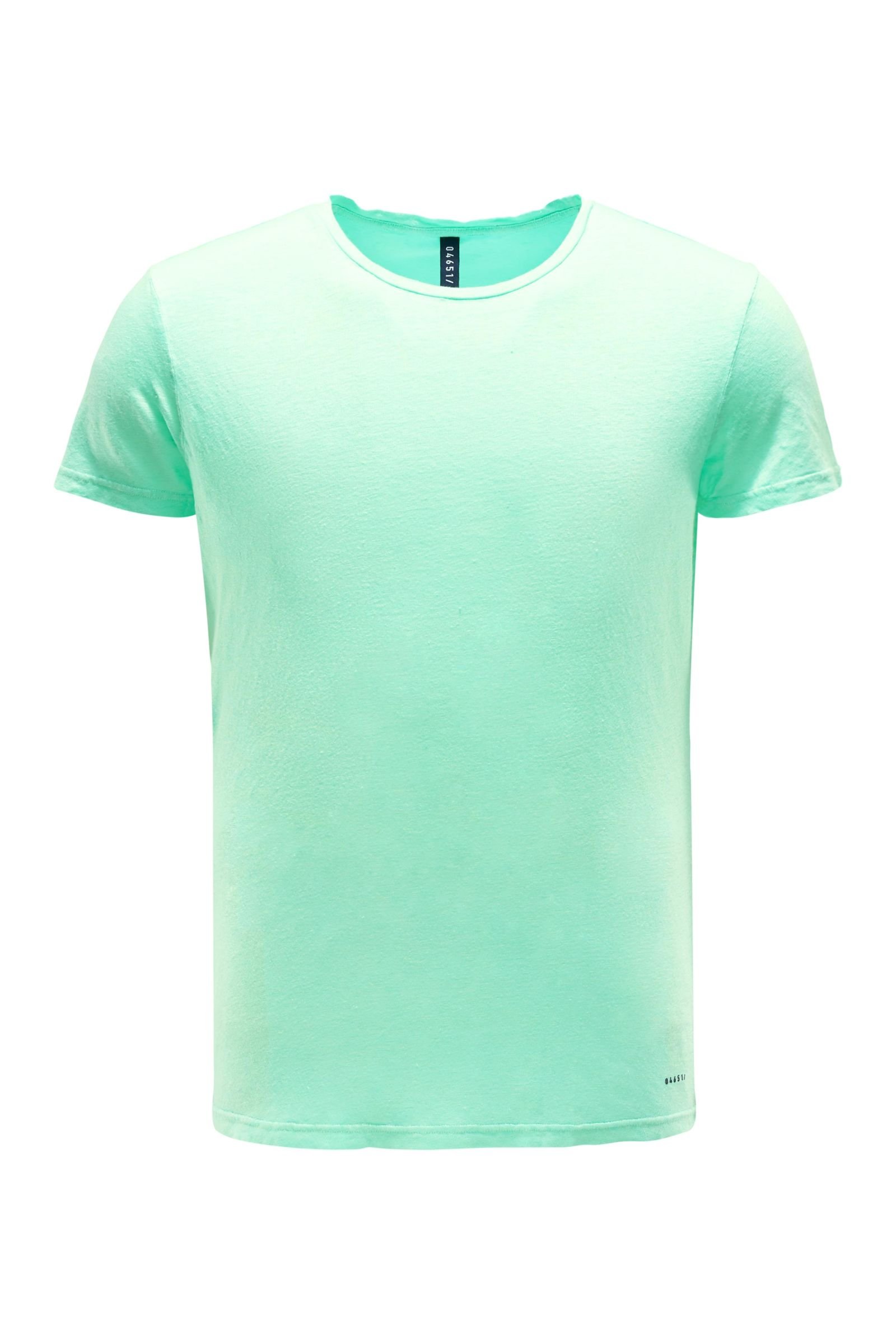 Linen crew neck T-shirt mint