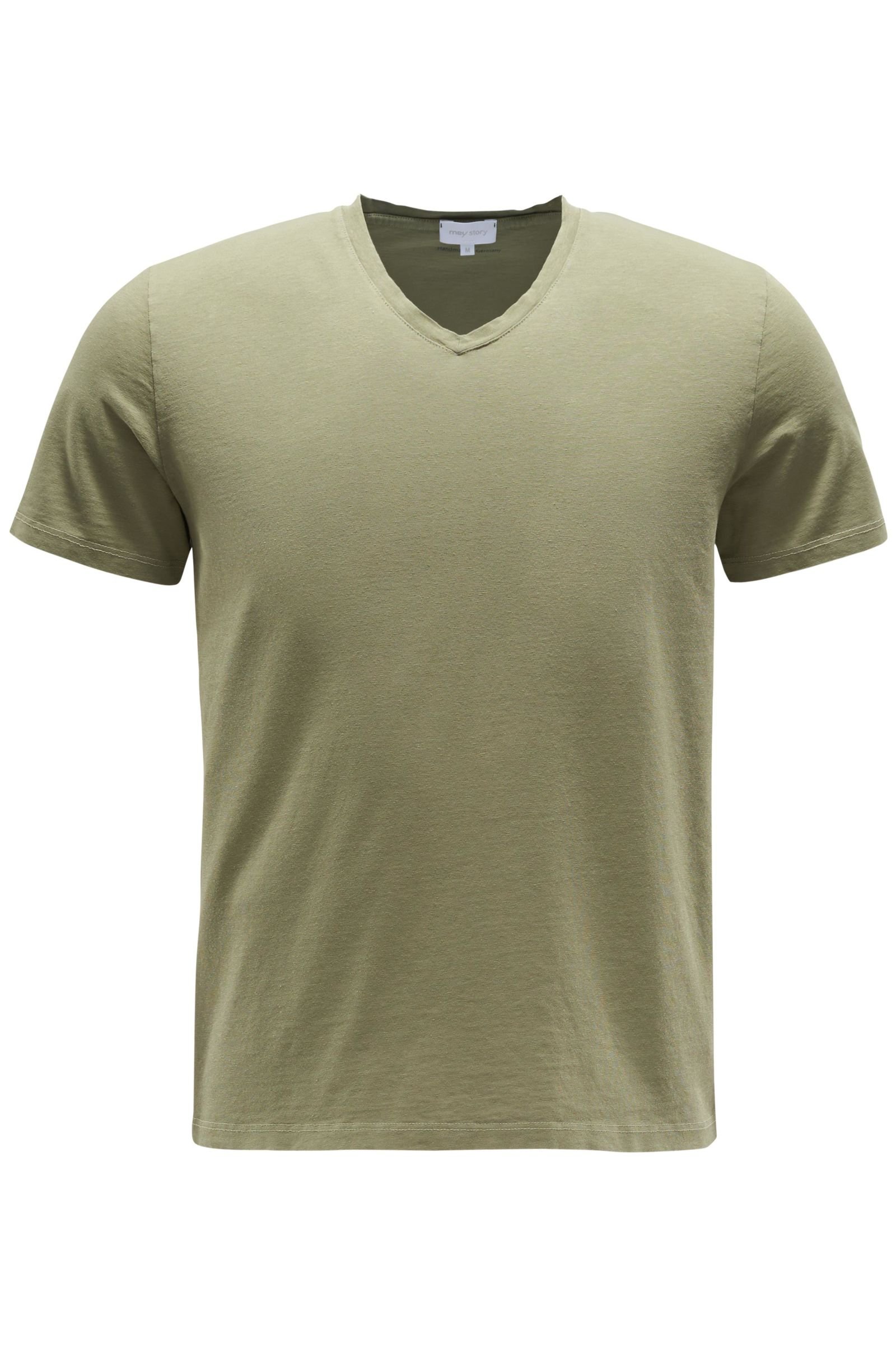 V-Neck T-Shirt graugrün
