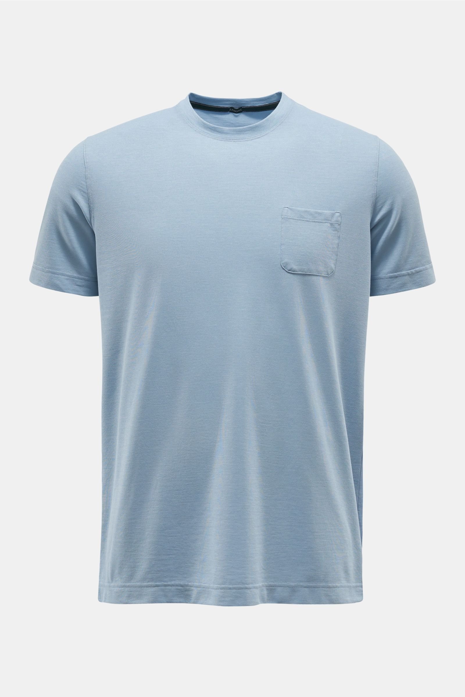 Crew neck T-shirt smoky blue