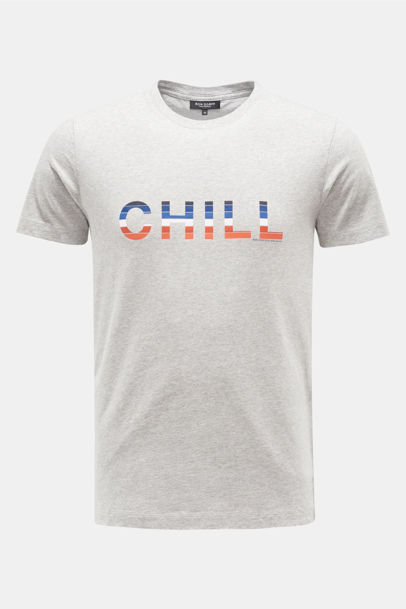 Crew neck T-shirt 'Chill' grey