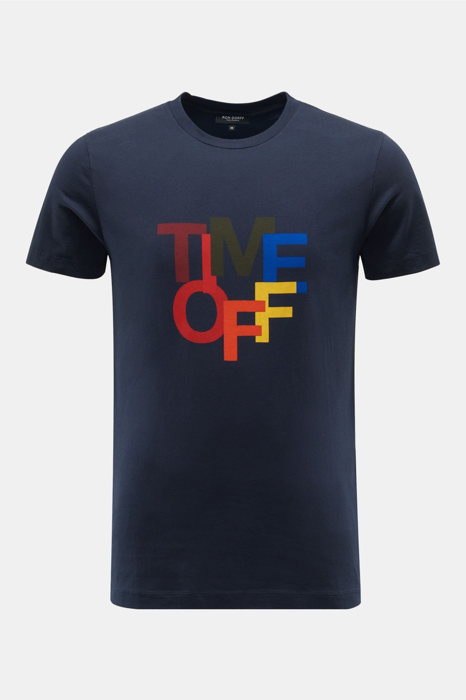 Crew neck T-shirt 'Time Off' navy