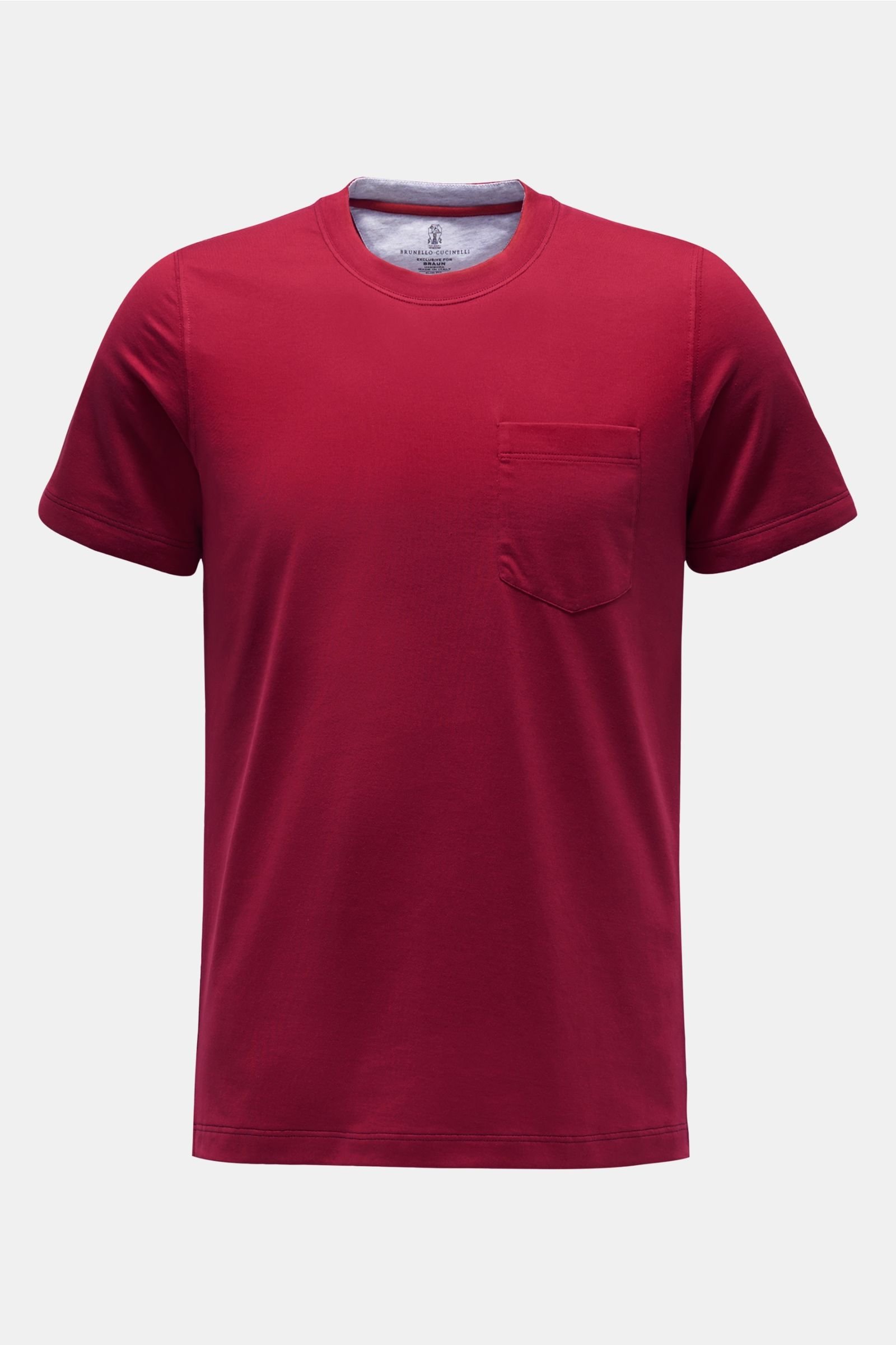 Crew neck T-shirt dark red