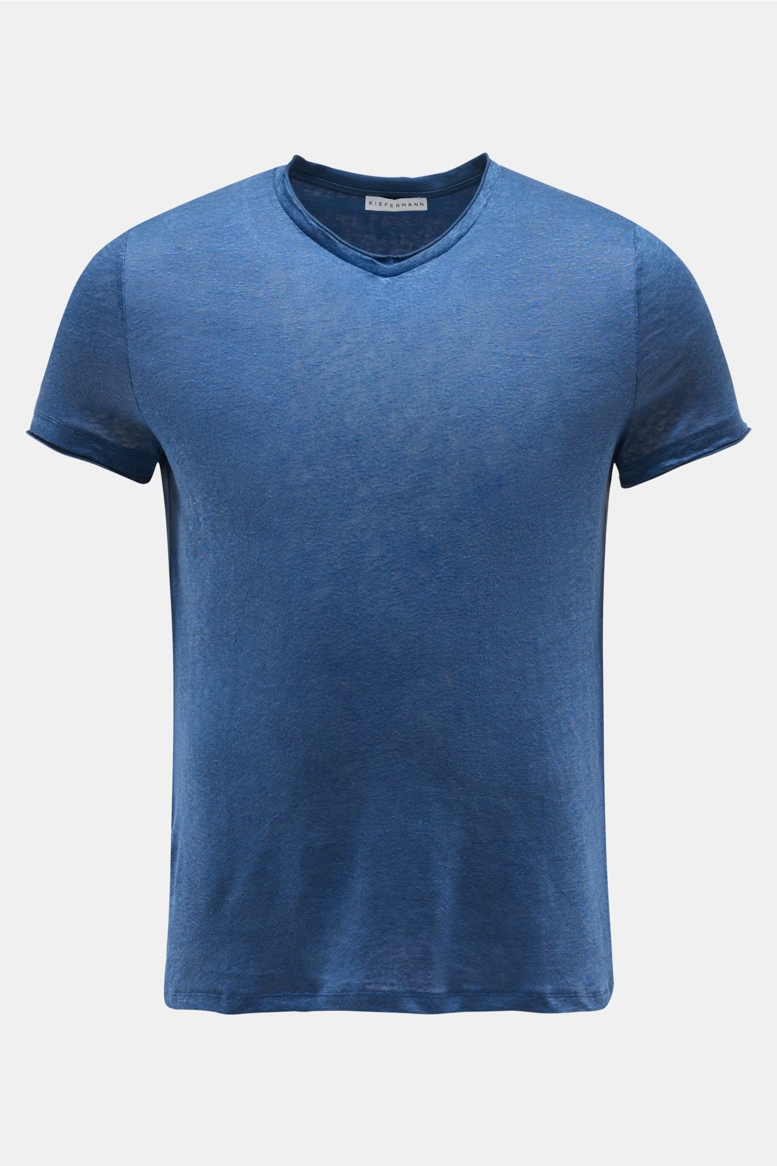 V-neck T-shirt 'Flynn' smoky blue